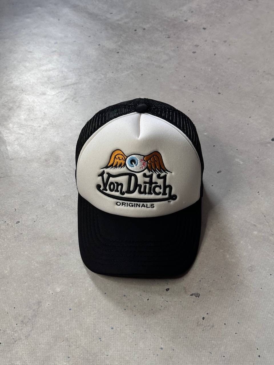 Von Dutch Von Dutch Originals Trucker Cap Black White Winged Eye Logo Size ONE SIZE - 3 Thumbnail
