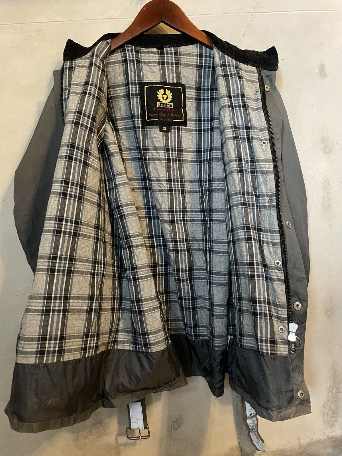 Vintage BELSTAFF Full Zip Band Neck Belted Pockets Lightweight XL Size US XL / EU 56 / 4 - 10 Thumbnail