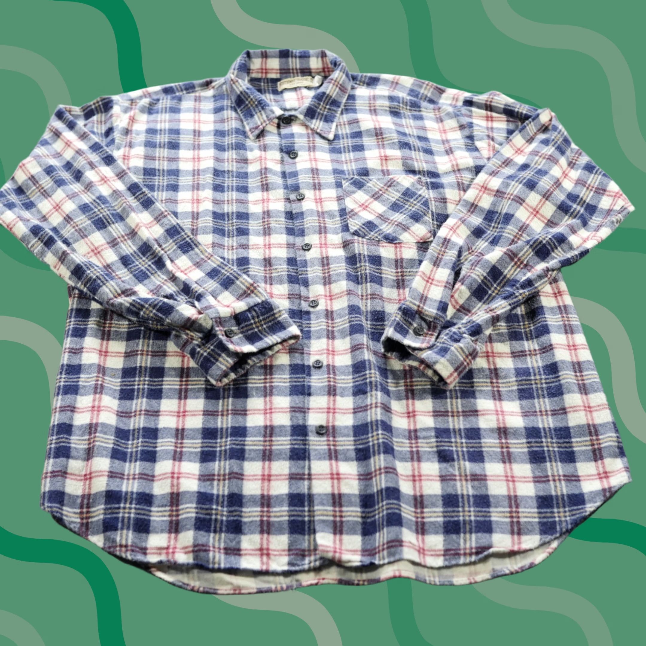 Vintage VINTAGE Northway Trading Co Shirt Mens XXL Blue White Flannel USA Made Heritage Size US XXL / EU 58 / 5 - 1 Thumbnail