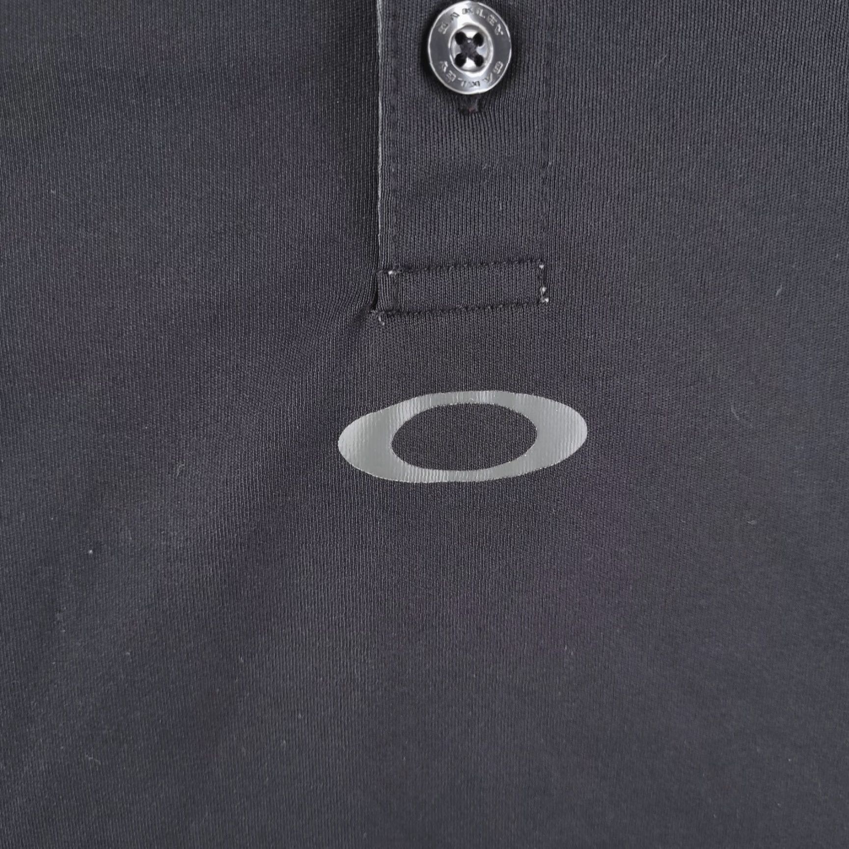 Oakley Oakley Polo Mens XL Slim Black Golf Performance Logo Polyester Shirt Size US XL / EU 56 / 4 - 2 Thumbnail