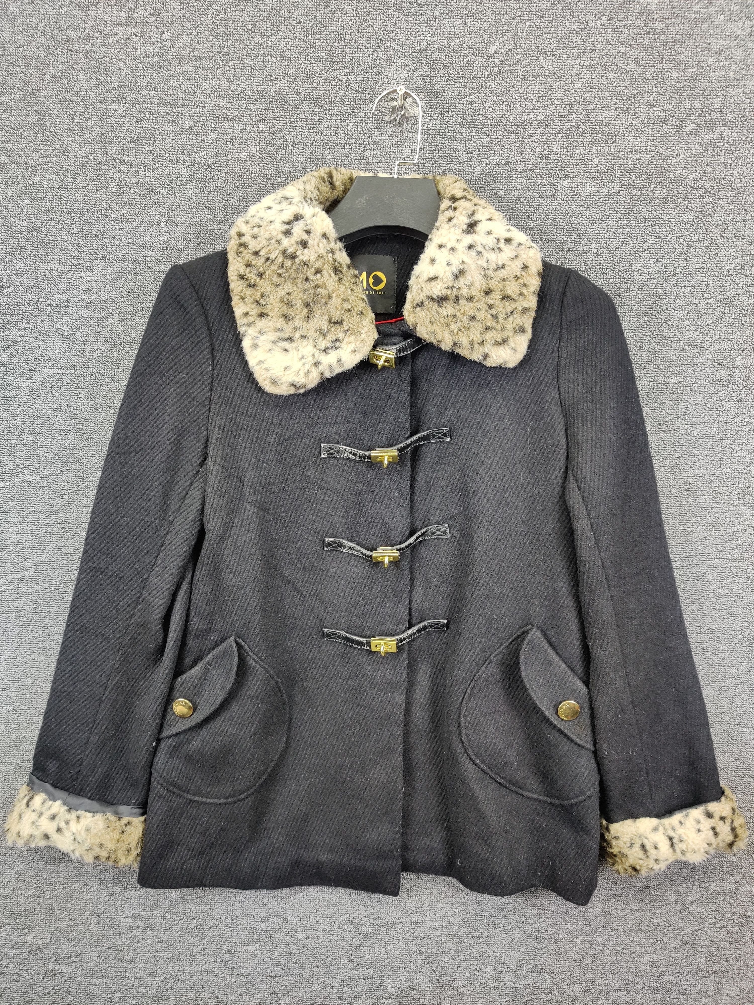 Morgan De Toi Morgan De Toi Leopard Wool Fur Coat Size US M / EU 48-50 / 2 - 1 Thumbnail