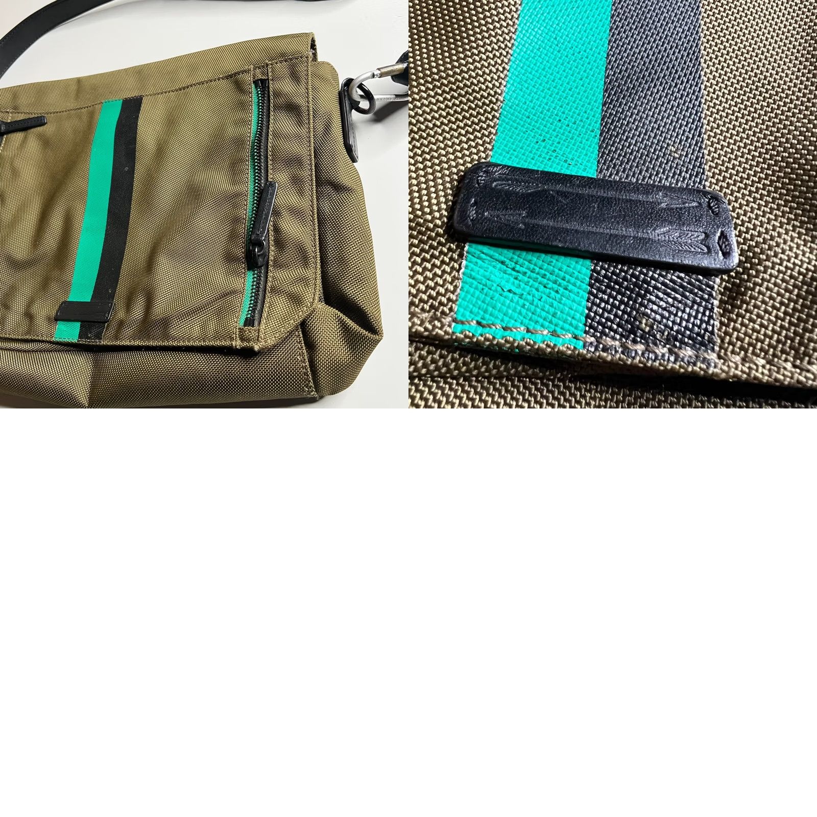 Olive Ben Minkoff Crossbody Bag Olive Green Nylon with leather accents Mens Shoulder Bag Laptop Bag Nylon Crossbody Size ONE SIZE - 9 Thumbnail