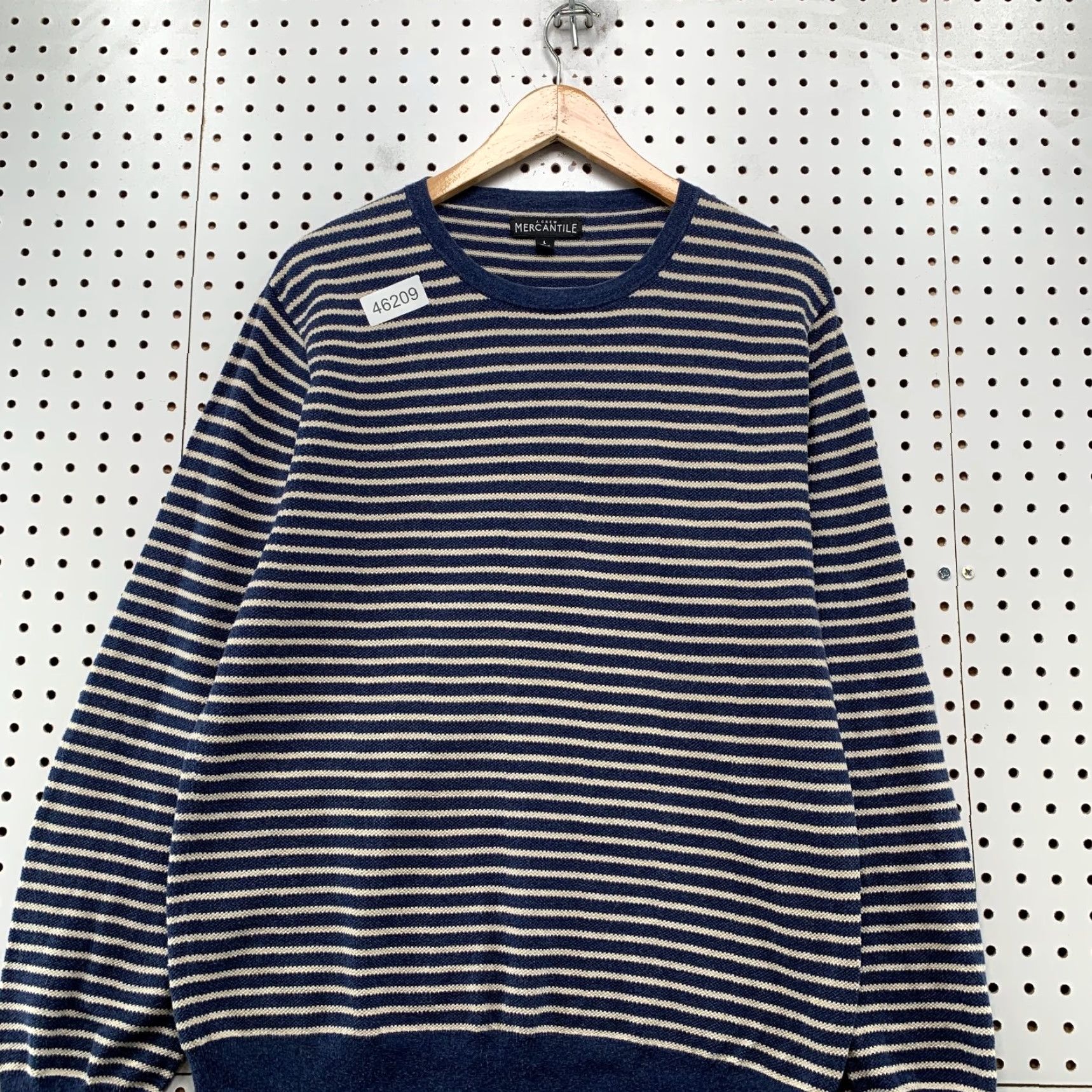 J.Crew J.CREW Striped Sweater Mens Large Blue Beige Striped Textured Preppy Casual Size US L / EU 52-54 / 3 - 4 Thumbnail