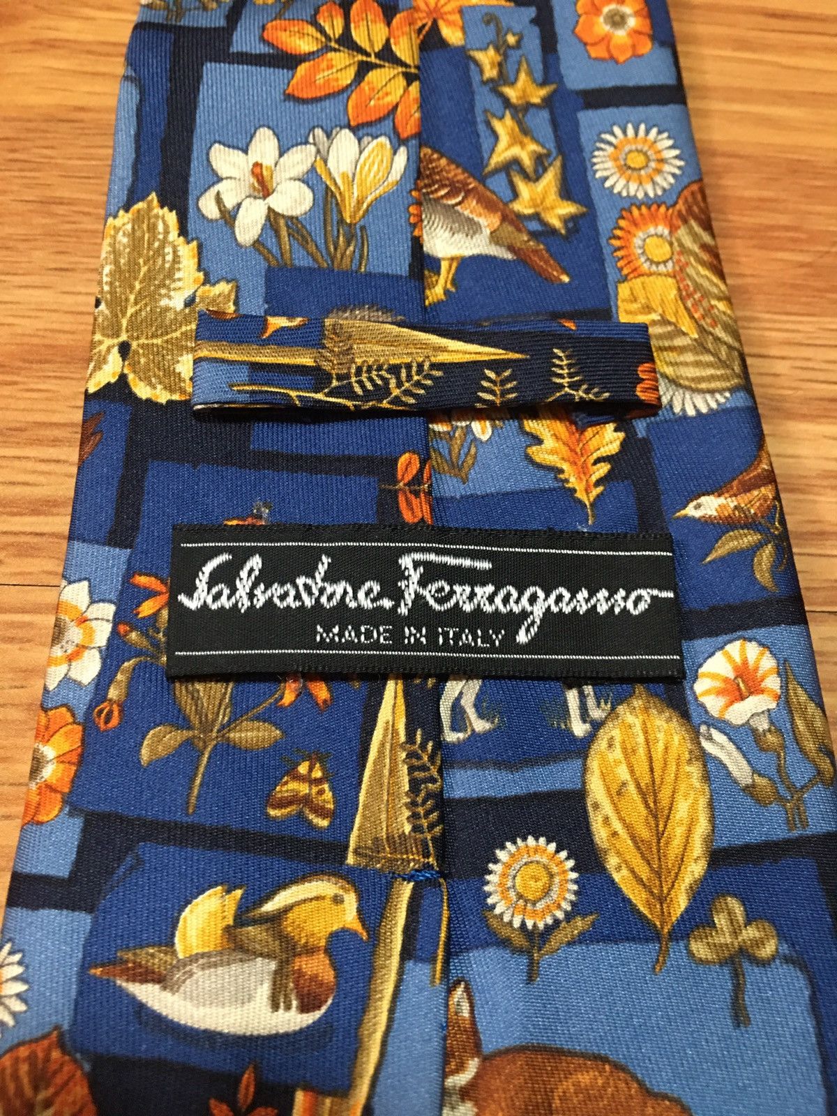 Salvatore Ferragamo Salvatore Ferragamo Floral Nature Print Silk Mens Tie Size ONE SIZE - 3 Thumbnail