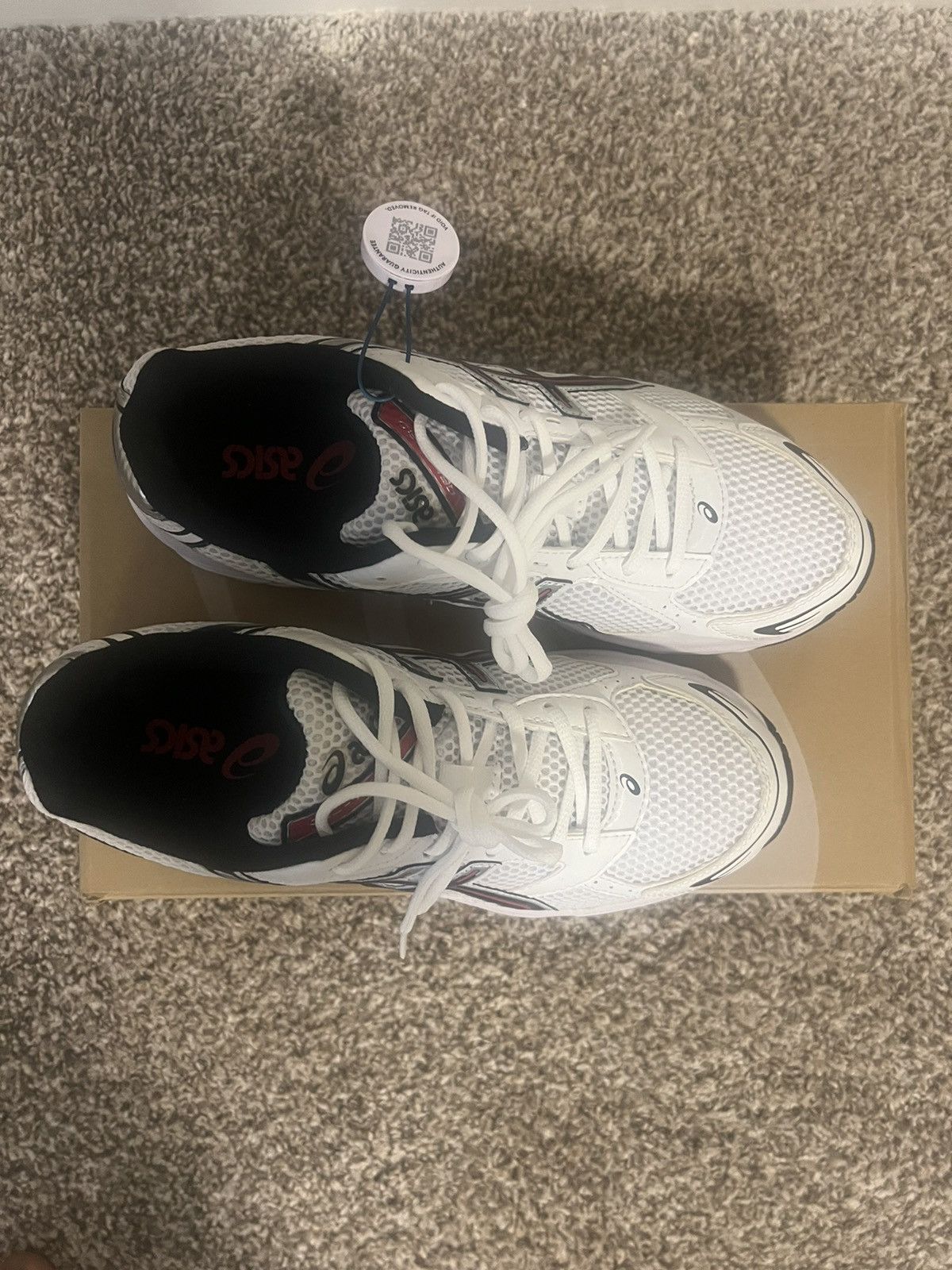 Asics Asics Gel 1130 White Red Electric Size US 10 / EU 43 - 3 Thumbnail