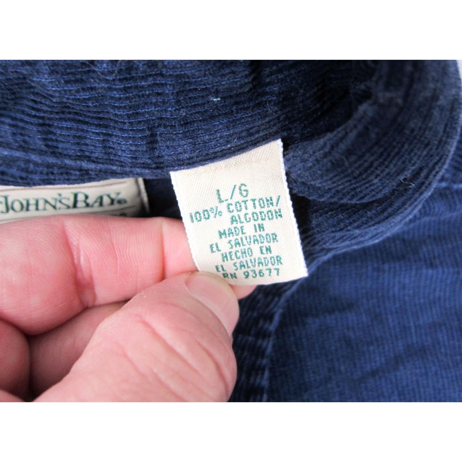 Vintage VINTAGE St Johns Bay Corduroy Shirt Mens L Blue Cotton Button Up Classic 90s Size US L / EU 52-54 / 3 - 4 Thumbnail
