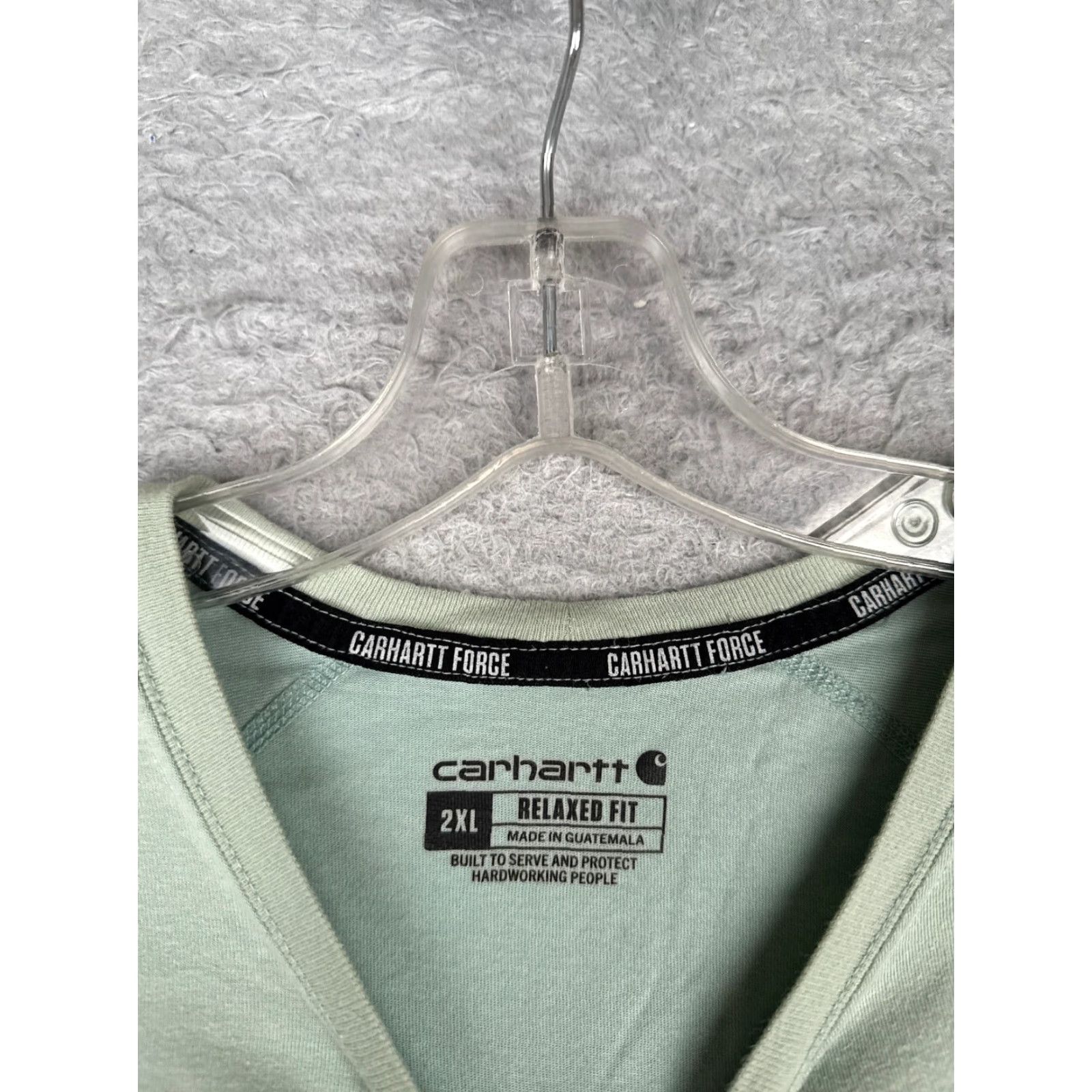 Carhartt Carhartt Shirt Men 2XL Green Crew Pocket Polyester Blend Workwear Read Size US XXL / EU 58 / 5 - 7 Thumbnail