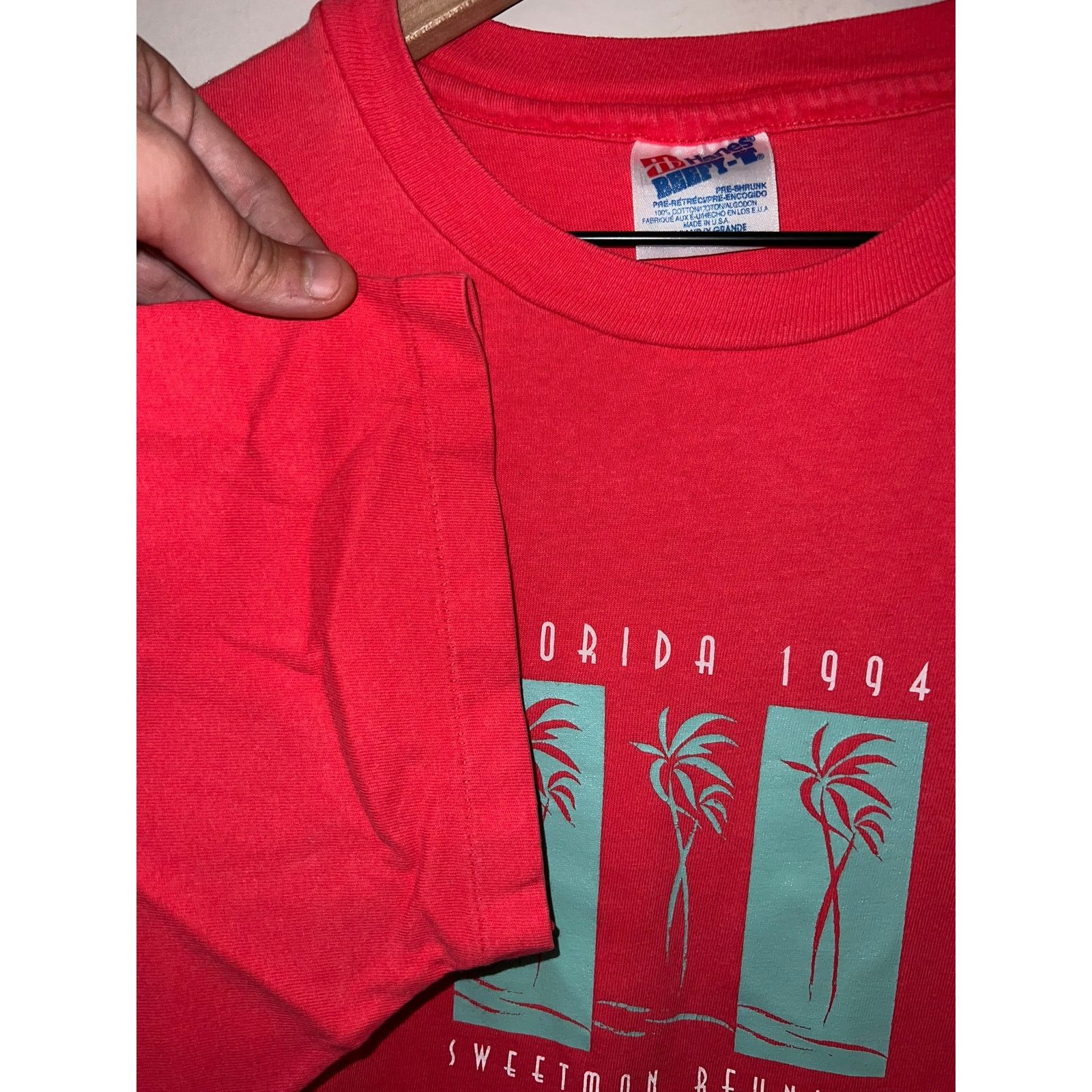 Hanes Vintage Florida Shirt 1994 Sweetman Reunion Tee 90s VTG XL Size US XL / EU 56 / 4 - 5 Thumbnail