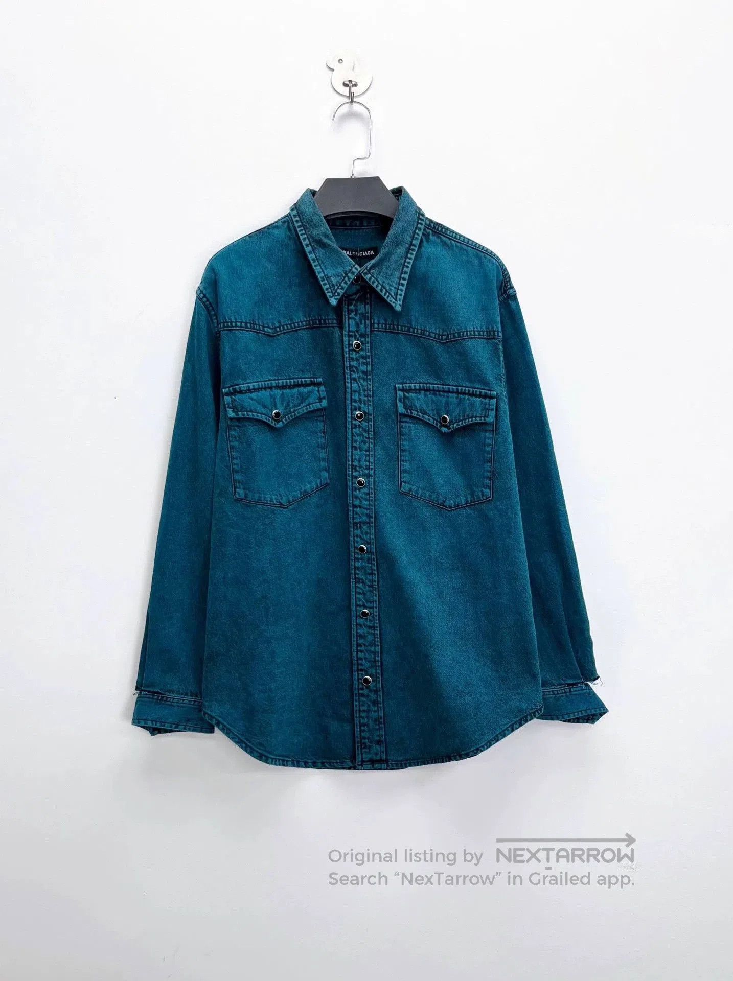 Balenciaga Balenciaga Blue Denim Shirt Jacket. Size US M / EU 48-50 / 2 - 1 Thumbnail