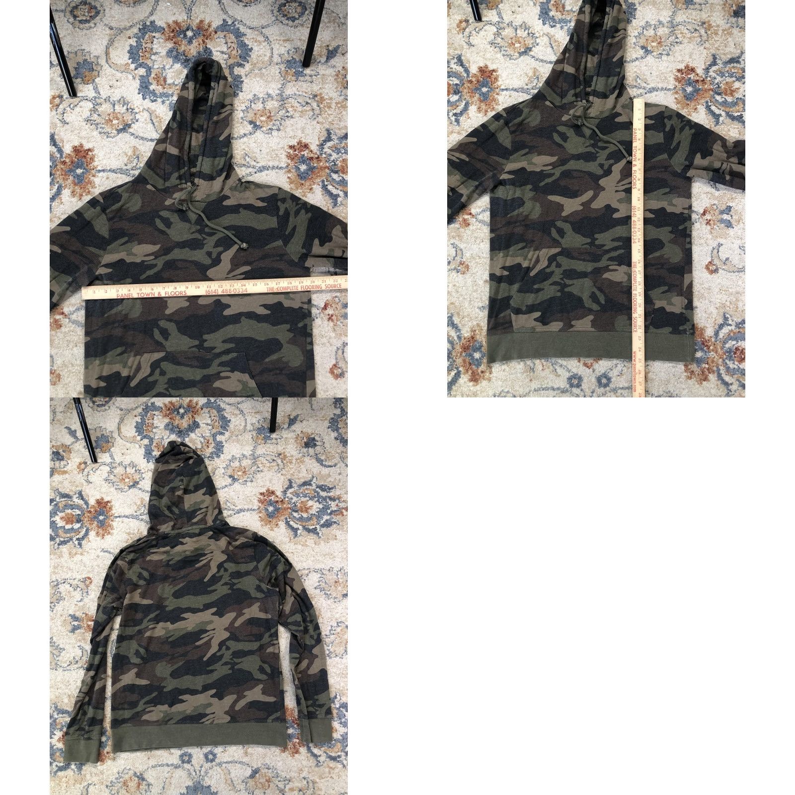 Aeropostale Aeropostale Hoodie Shirt Mens M Green Camo Lightweight Pullover Pocket Camouflage Army Pattern Size US M / EU 48-50 / 2 - 8 Thumbnail