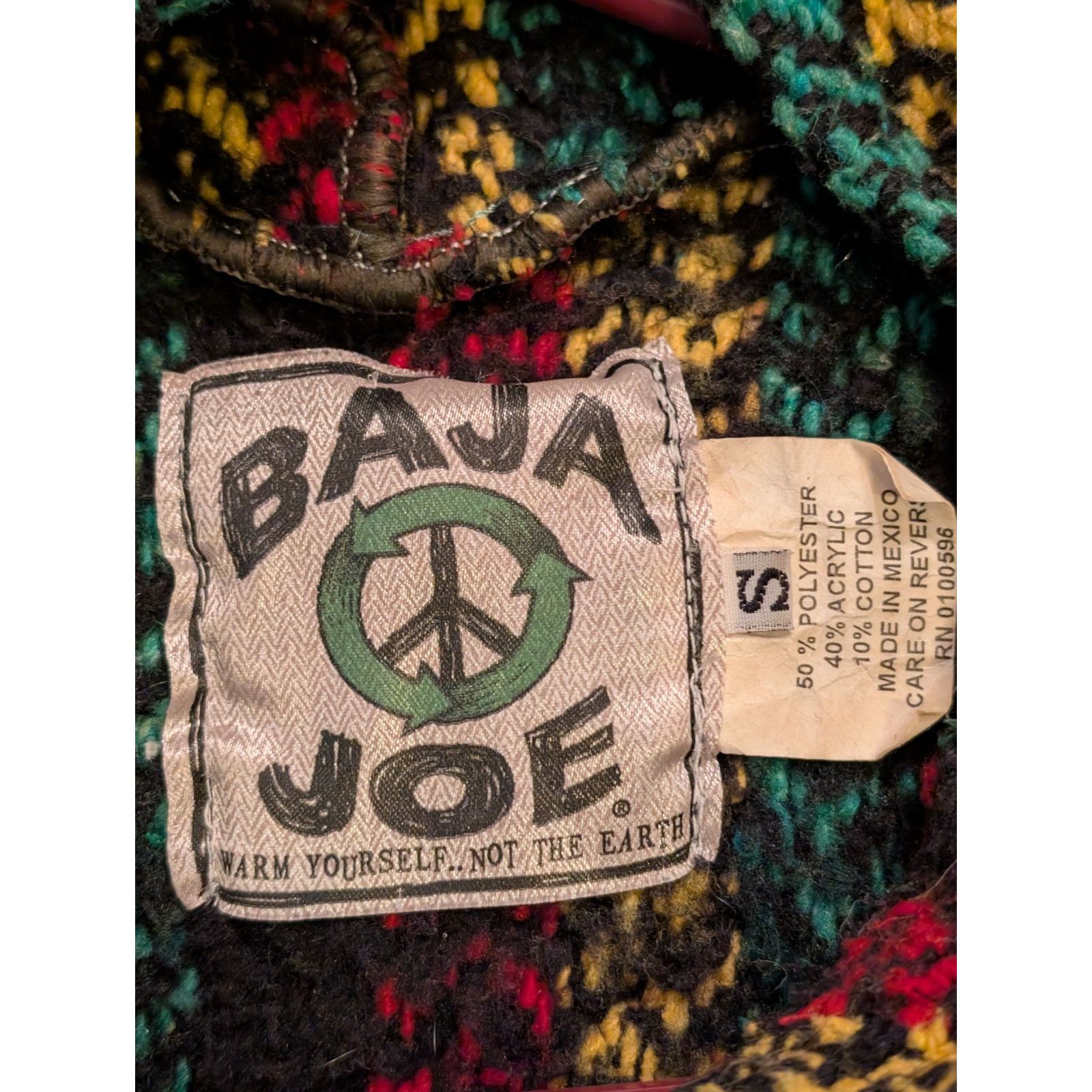 Baja Joe VTG Baja Joe Multi Color Striped Mexican Poncho Hoodie Small Size US S / EU 44-46 / 1 - 6 Thumbnail