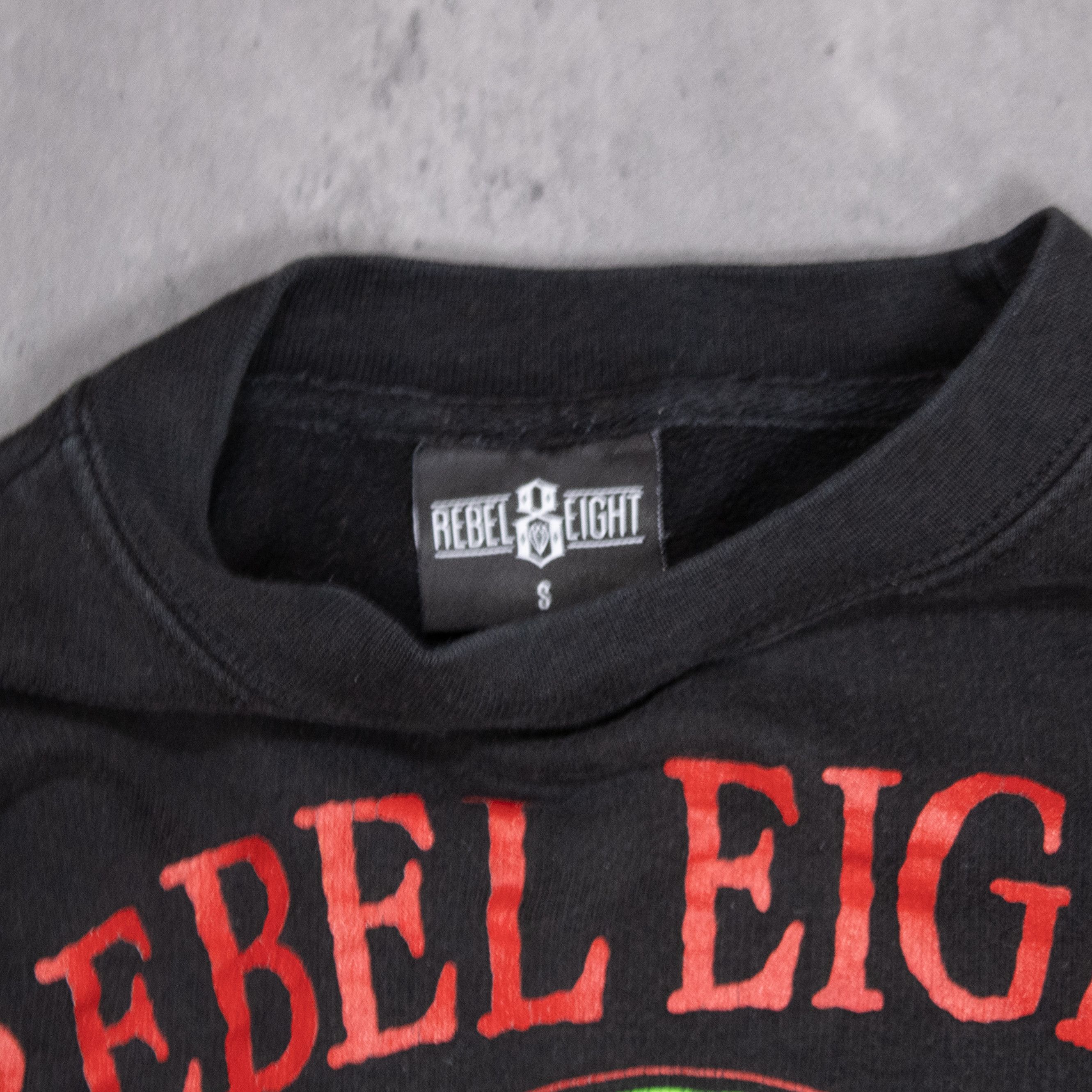 Vintage Rebel Eight Born or Die Black Crewneck Sweater Size US M / EU 48-50 / 2 - 7 Thumbnail