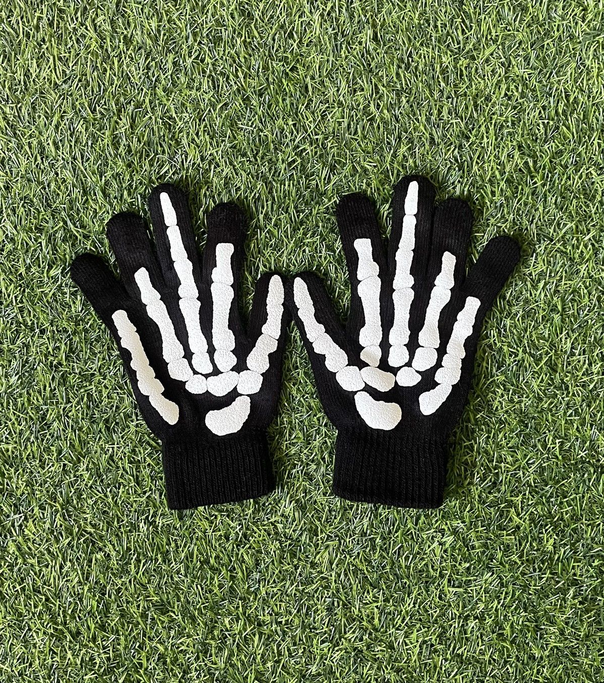 Vintage F*CK YOU SKELETON MIDDLE FINGER GLOVES Size ONE SIZE - 2 Thumbnail