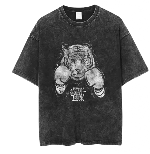 Japanese Brand Y2K Vintage Energetic Tiger Print Washed T-Shirt Size US XL / EU 56 / 4 - 1 Thumbnail
