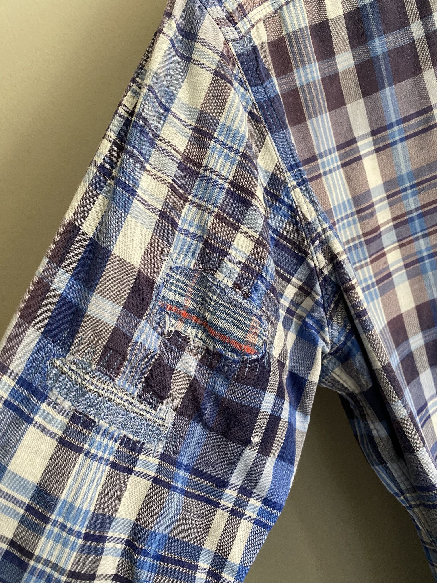 Vintage Sunfade & Repair Double Cloth Flannel Shirt Size US S / EU 44-46 / 1 - 15 Thumbnail