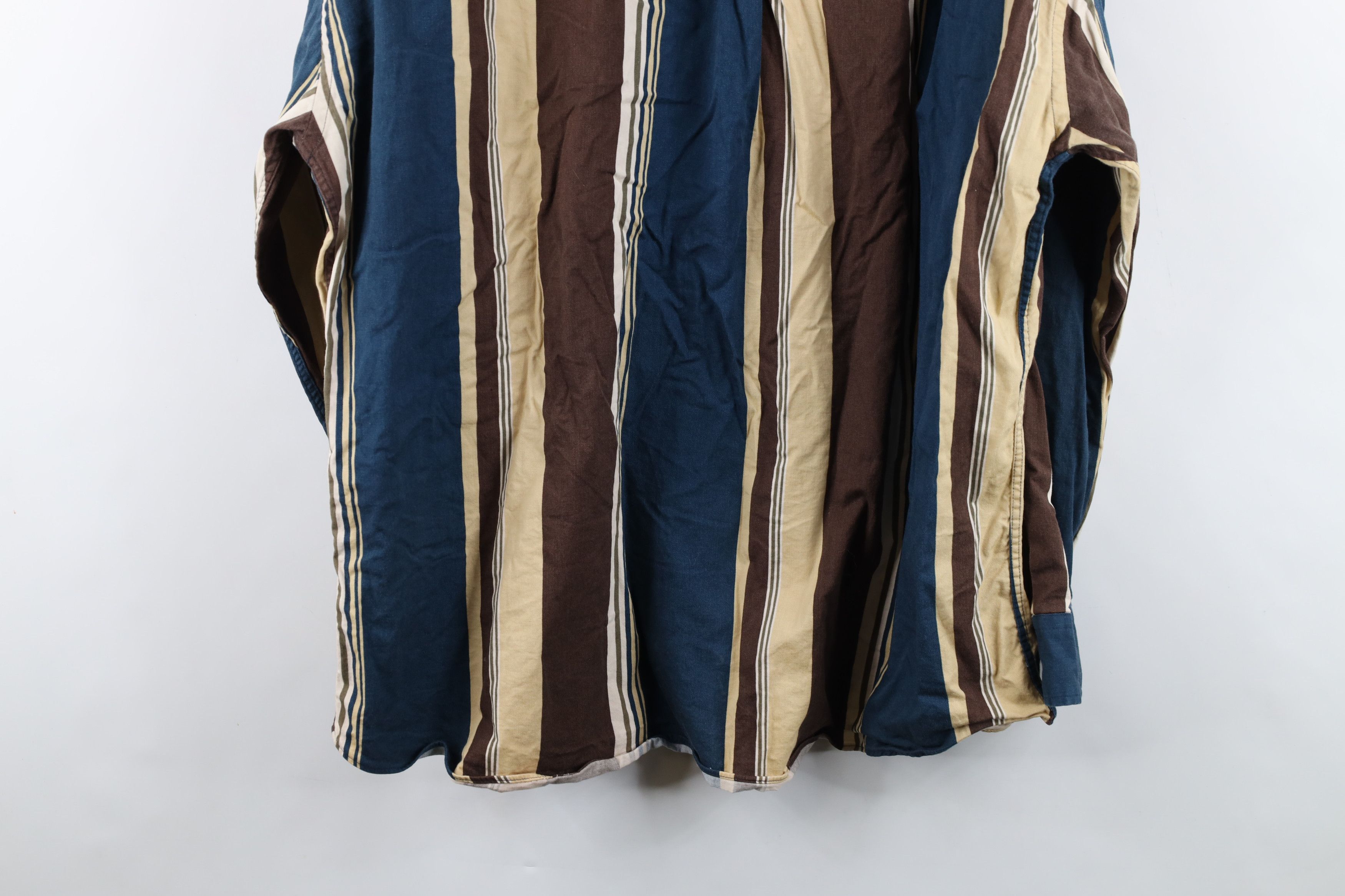 Vintage Vintage 90s Streetwear Striped Collared Button Down Shirt Size US XXL / EU 58 / 5 - 11 Thumbnail