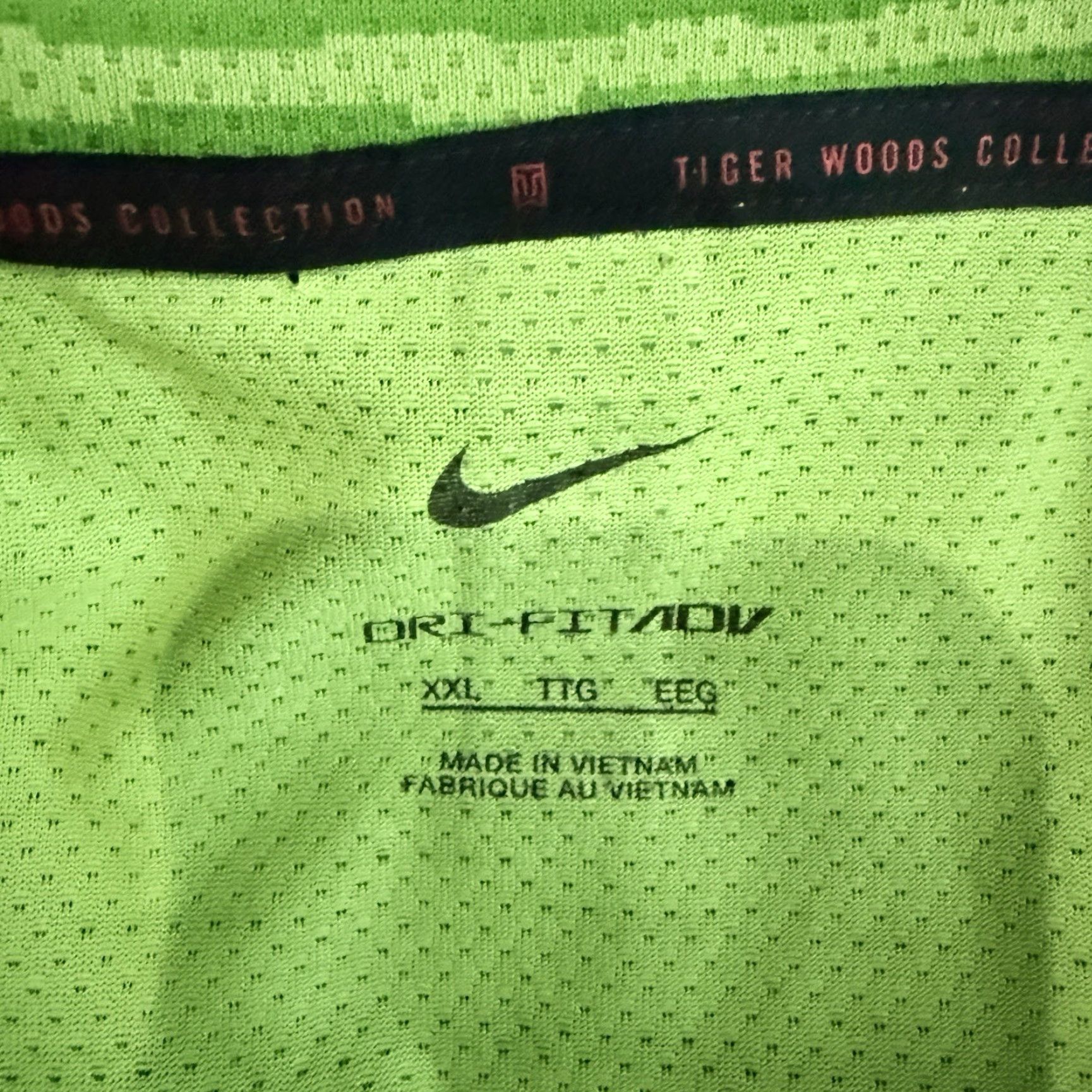 Nike VINTAGE Nike Tiger Woods Polo Shirt Green Striped Dri-Fit Athletic Mens XXL Size US XXL / EU 58 / 5 - 4 Thumbnail