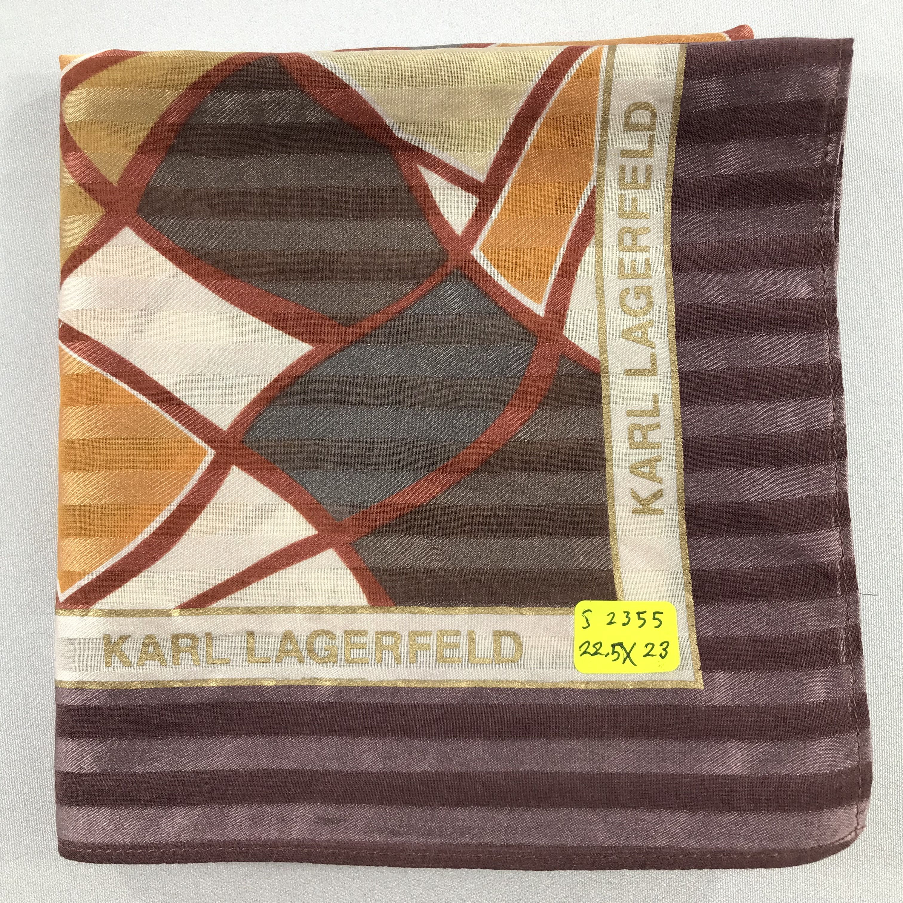 Karl Lagerfeld × Vintage Karl Lagerfeld Bandana / Handkerchief / Neckerchief -S2355 Size ONE SIZE - 5 Thumbnail