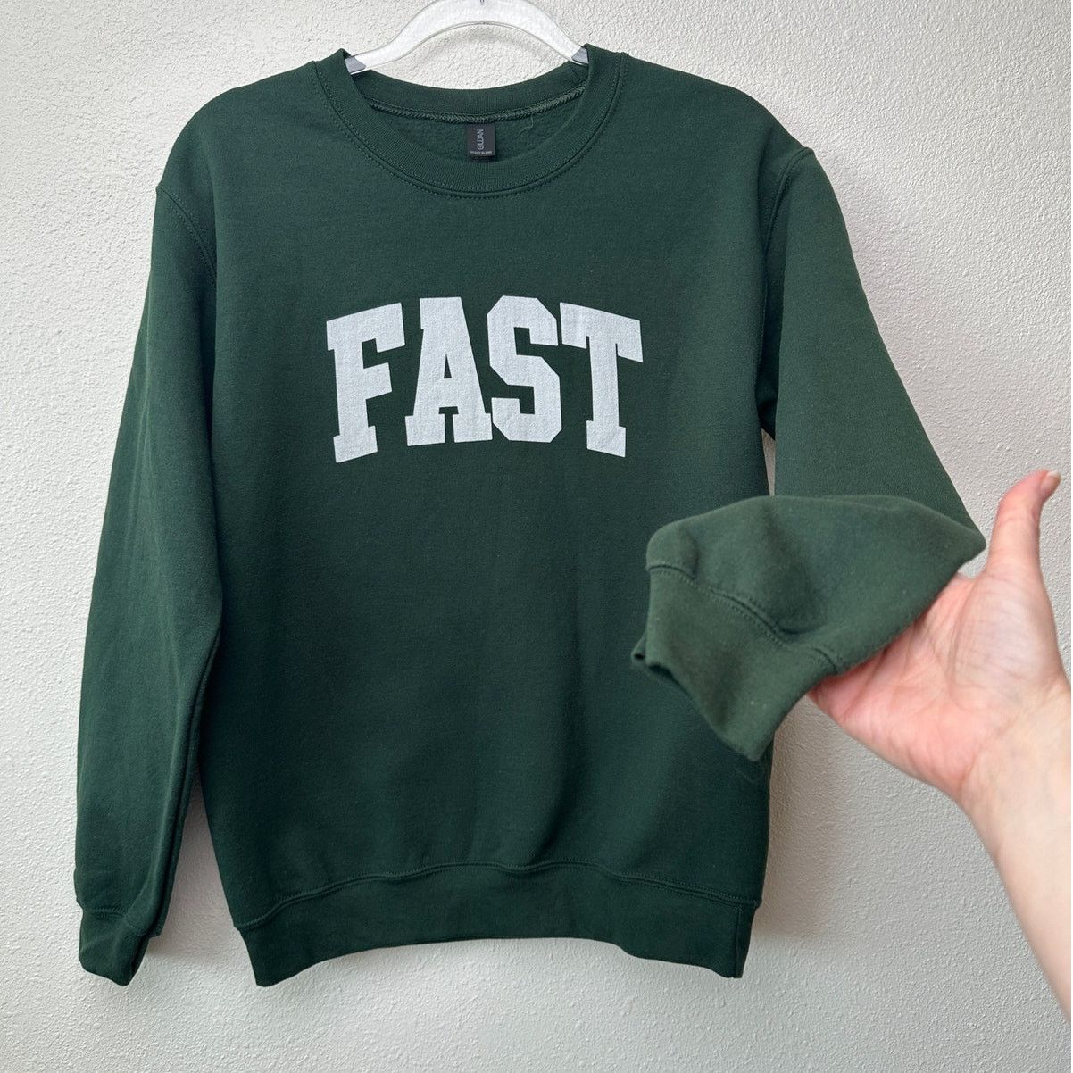 Gildan Gildan Green FAST Graphic Crewneck Sweatshirt US S Size S / US 4 / IT 40 - 3 Thumbnail