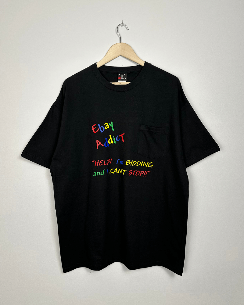 Vintage × eBay Vintage ebay Addict Can't Stop Bidding Humor T-Shirt Size XL Size US XL / EU 56 / 4 - 2 Thumbnail