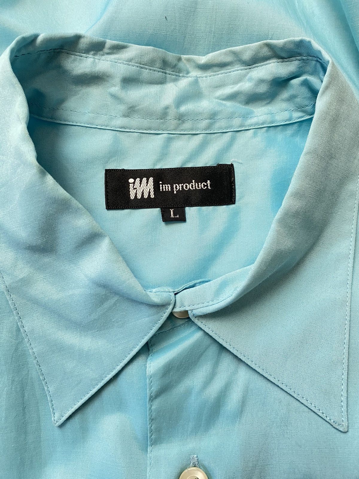 Issey Miyake im product Issey Miyake Light Blue Short-Sleeve Shirt Size US L / EU 52-54 / 3 - 3 Thumbnail