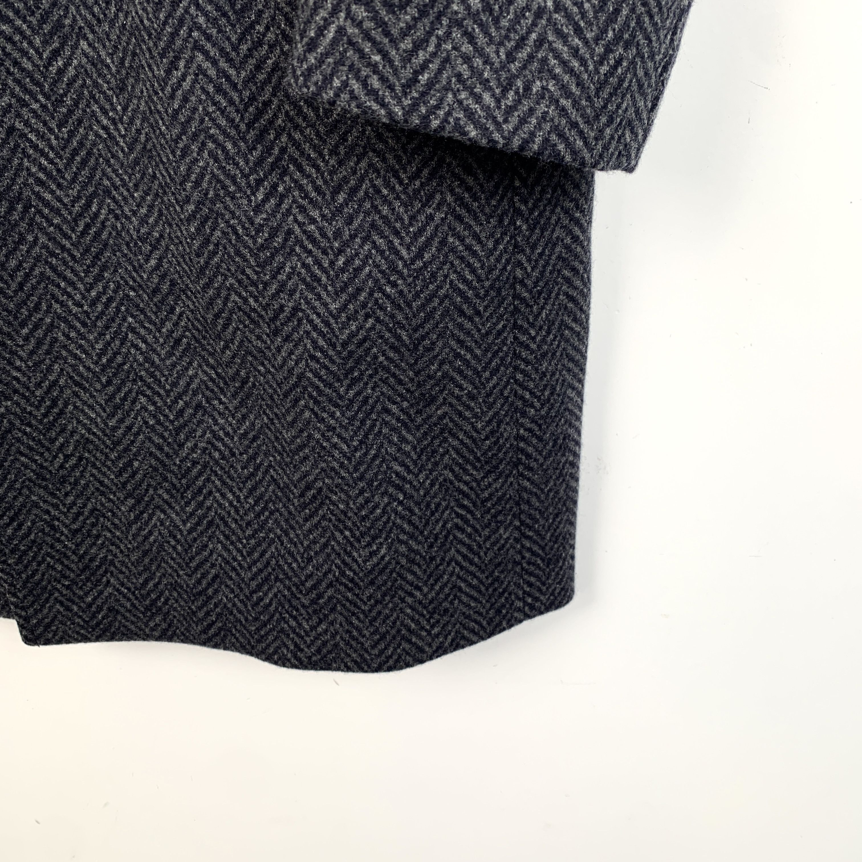 Loro Piana Loro Piana Wool Coat Black-Grey Button-Up (Size M) Size M / US 6-8 / IT 42-44 - 4 Thumbnail