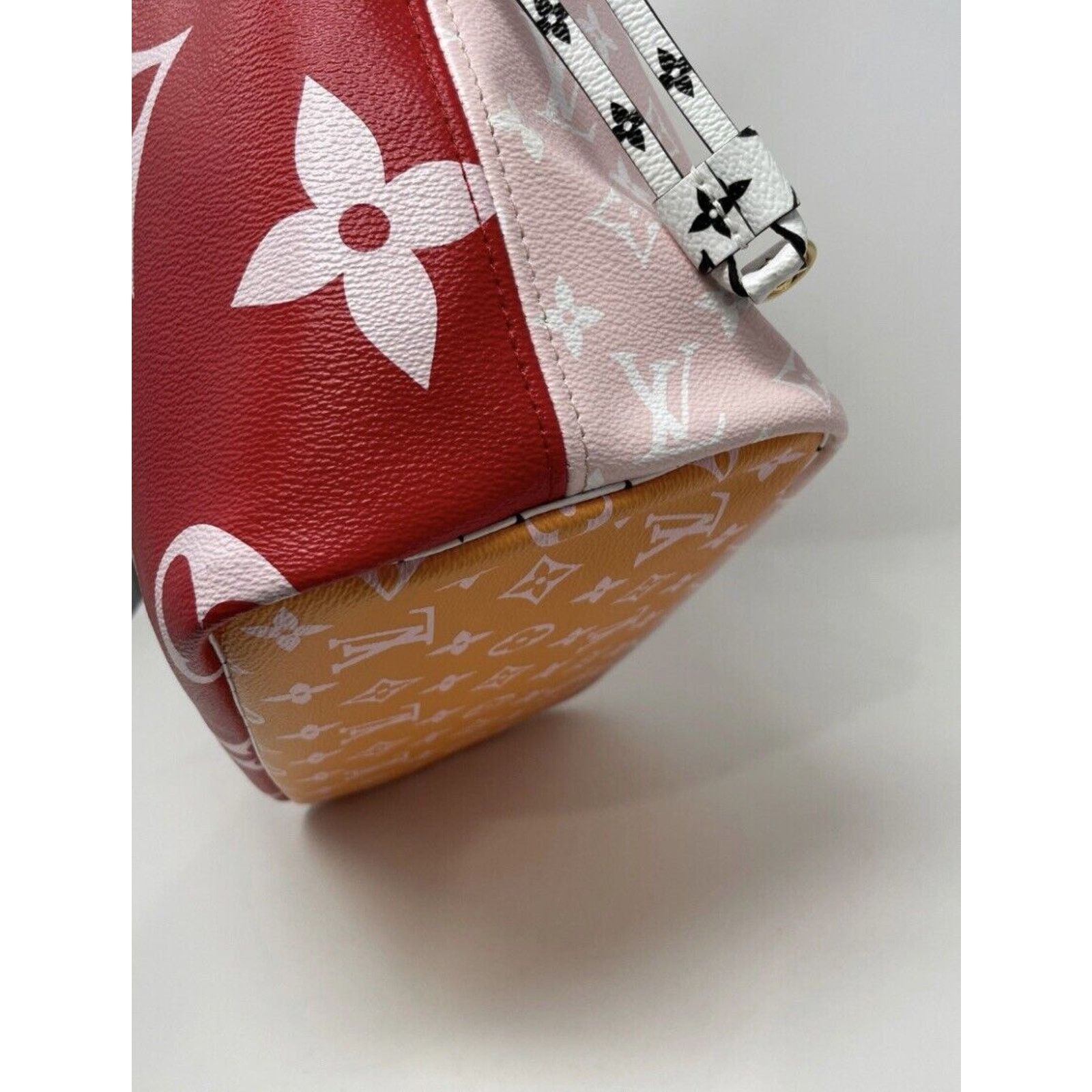 Louis Vuitton Louis Vuitton Red/Multi Giant Monogram Ltd. Ed MM Neverfull Size ONE SIZE - 9 Thumbnail