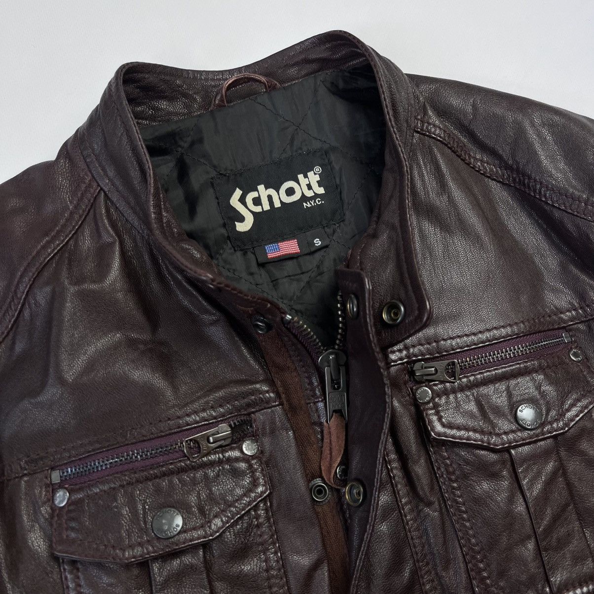 Schott Schott goat skin biker style leather jacket Size US S / EU 44-46 / 1 - 4 Thumbnail