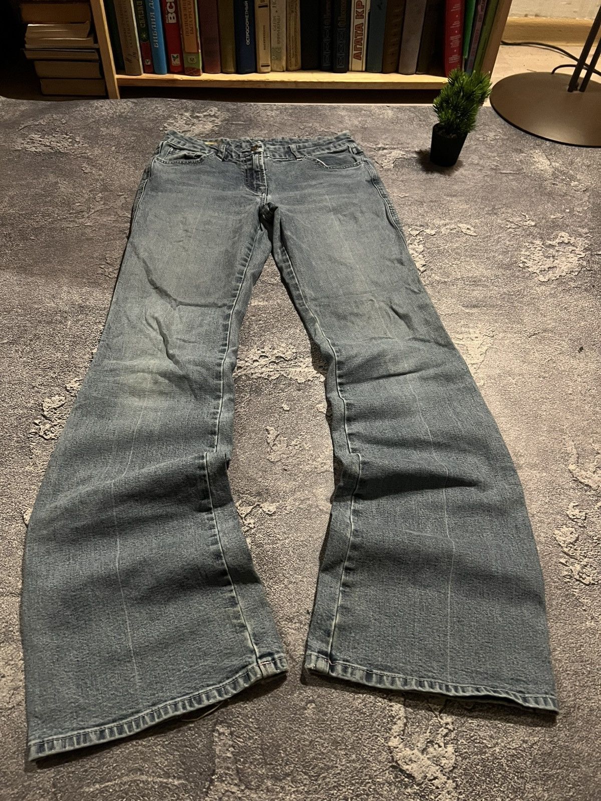 Japanese Brand RARE Flared Light Y2K Jeans / Swag Archive Style 90s Size US 30 / EU 46 - 3 Thumbnail