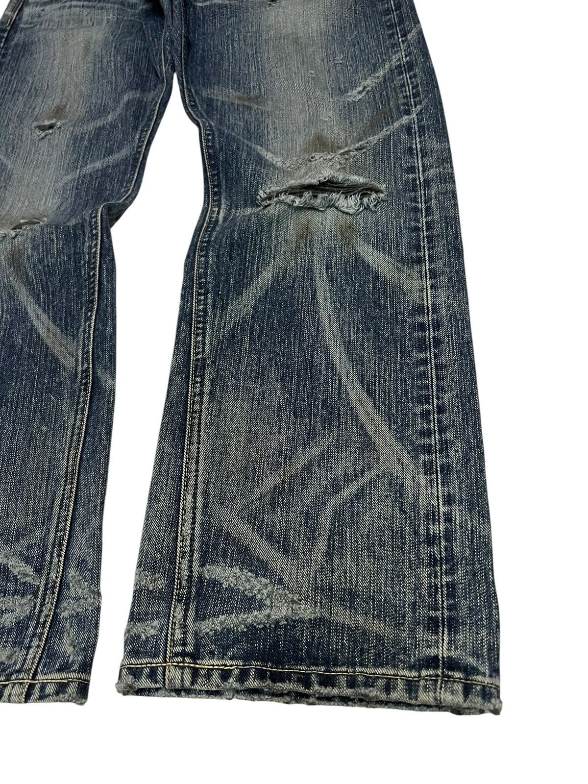 Edwin Vintage Edwin 503 Blue Trip Distress Jean Size US 32 / EU 48 - 5 Thumbnail