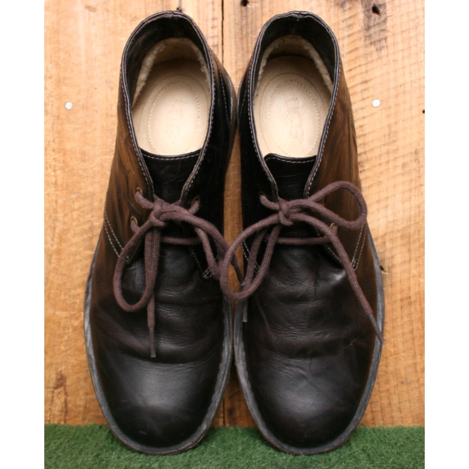 Ugg UGG Leighton Brown Leather Crepe Sole Chukka Boots Men's 11.5 Sz. 11.5 Leather Chukka Boots Mens Brown UGG Leighton Boots Size US 12 / EU 45 - 4 Thumbnail