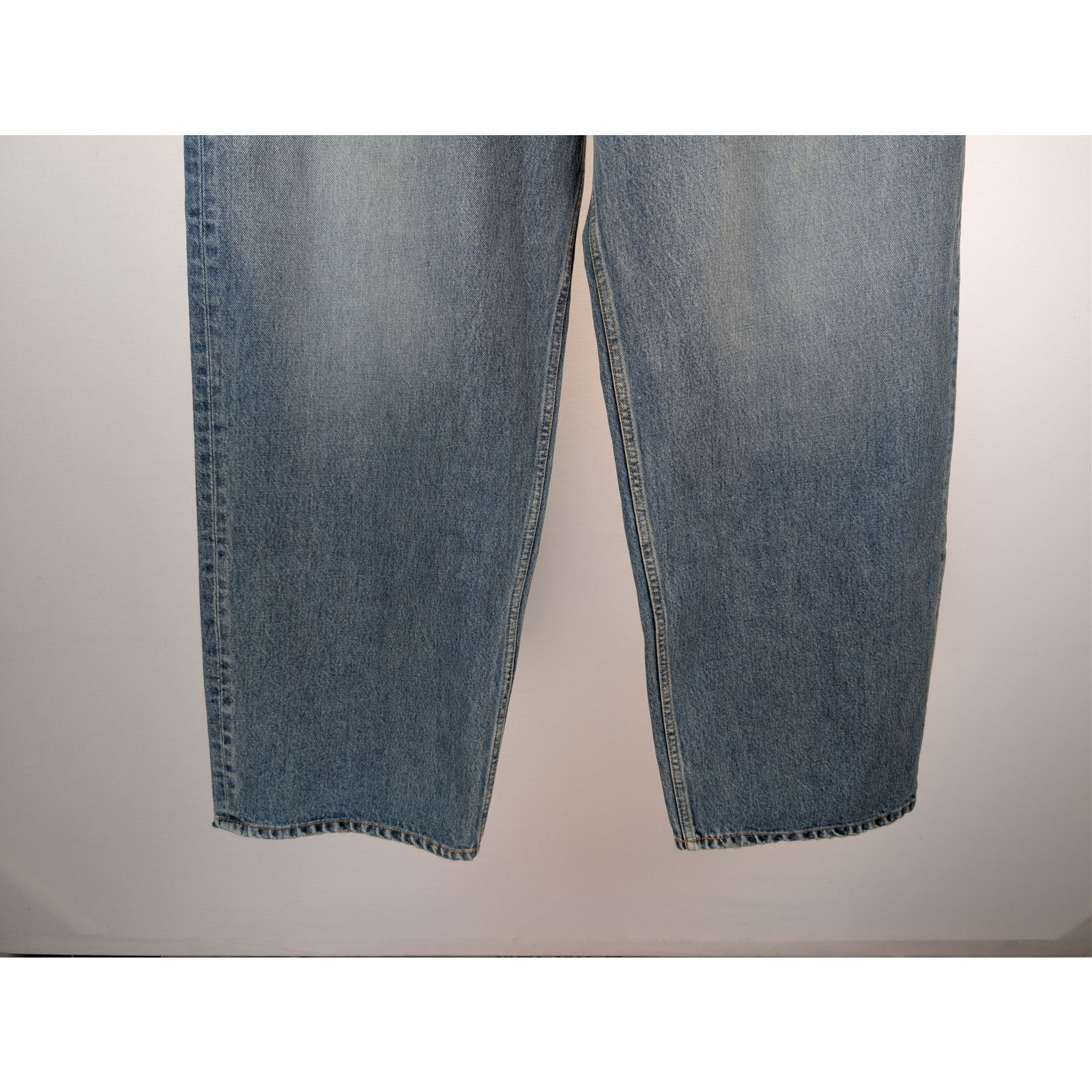 Balenciaga o1rshd1 Organic Blue Japanese Large Baggy Denim Jeans Blue Size US 30 / EU 46 - 4 Thumbnail