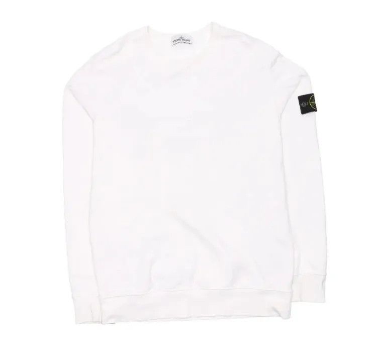 Stone Island Stone Island White Logo Crewneck Sweatshirt Size US XXL / EU 58 / 5 - 1 Thumbnail