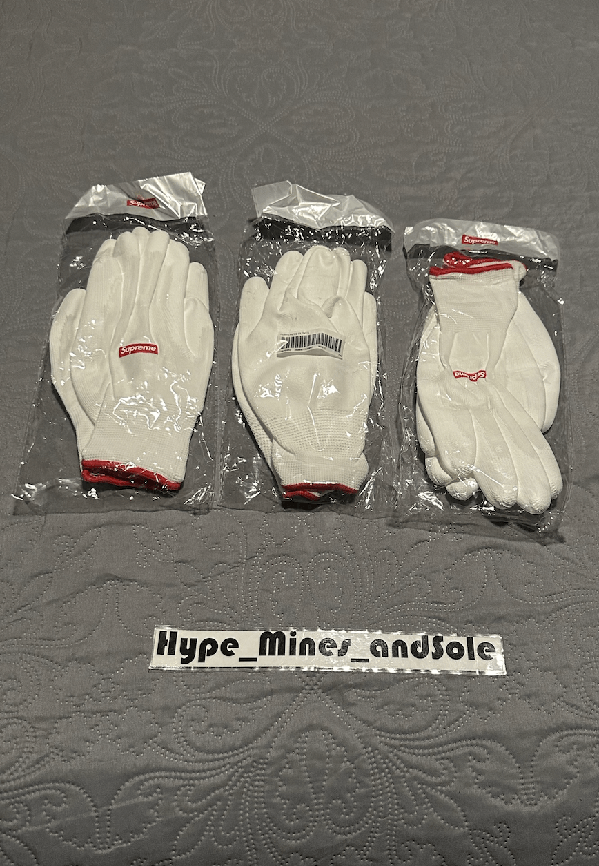 Supreme NWT Supreme Rubberized Gloves (3 Pack) - White Size ONE SIZE - 2 Thumbnail