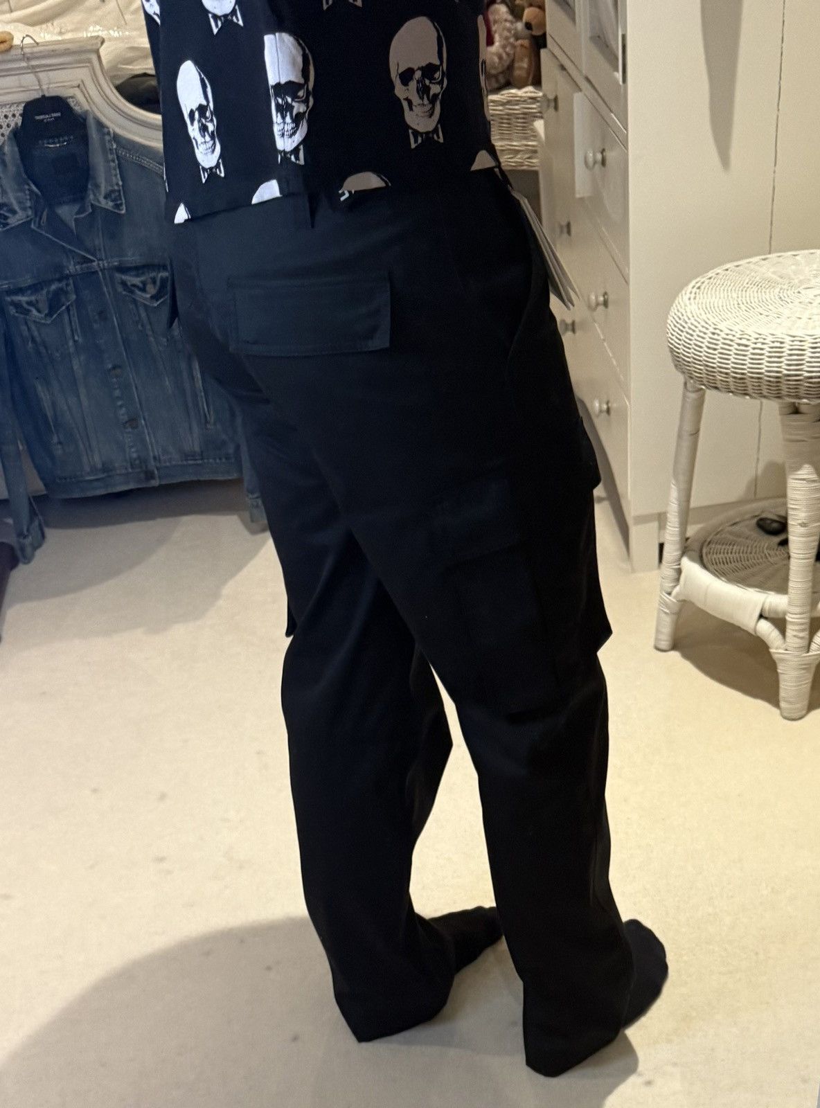 Celine $1.5k Celine logo black cargo pants jeans Hedi Slimane 48 Size US 32 / EU 48 - 4 Thumbnail