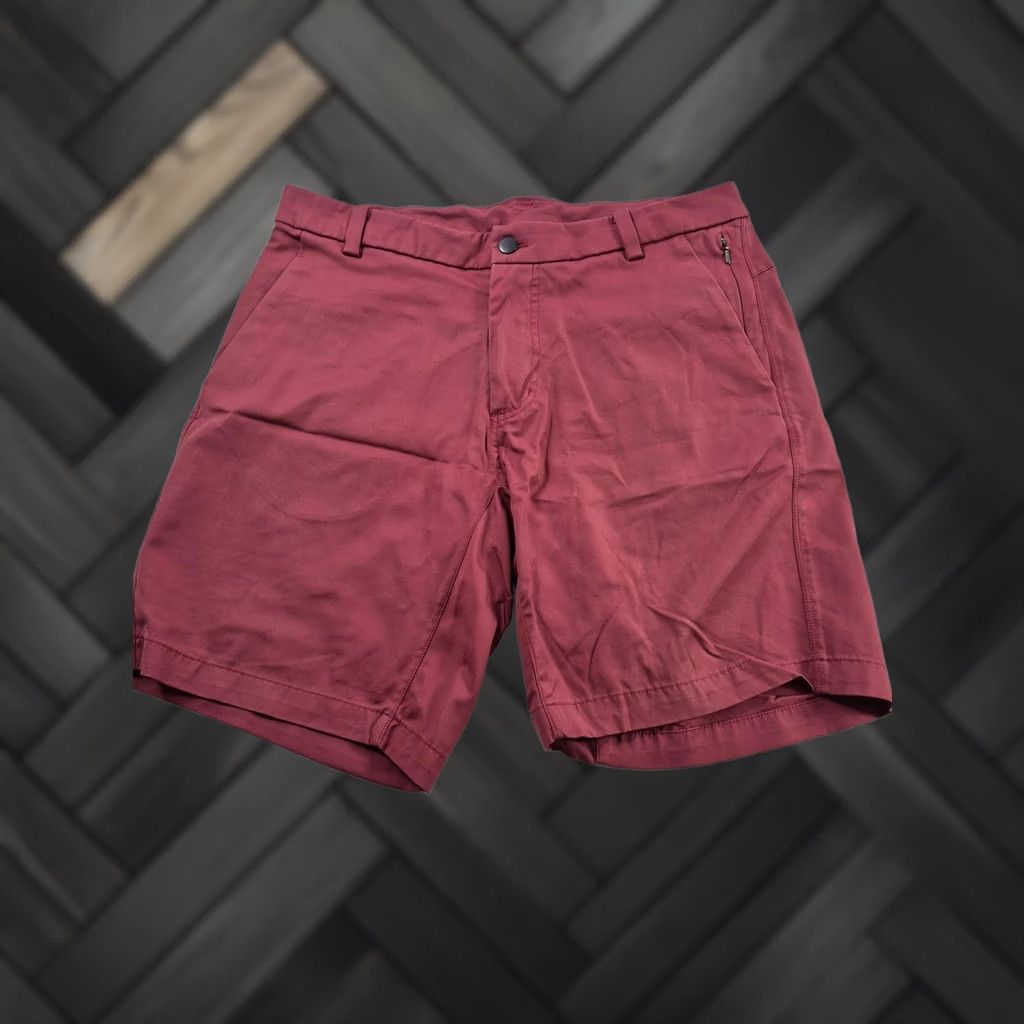 Lululemon Lululemon Commission Shorts Mens 34 Red Chino 9" Inseam Golf Stretch Casual Size US 34 / EU 50 - 1 Thumbnail