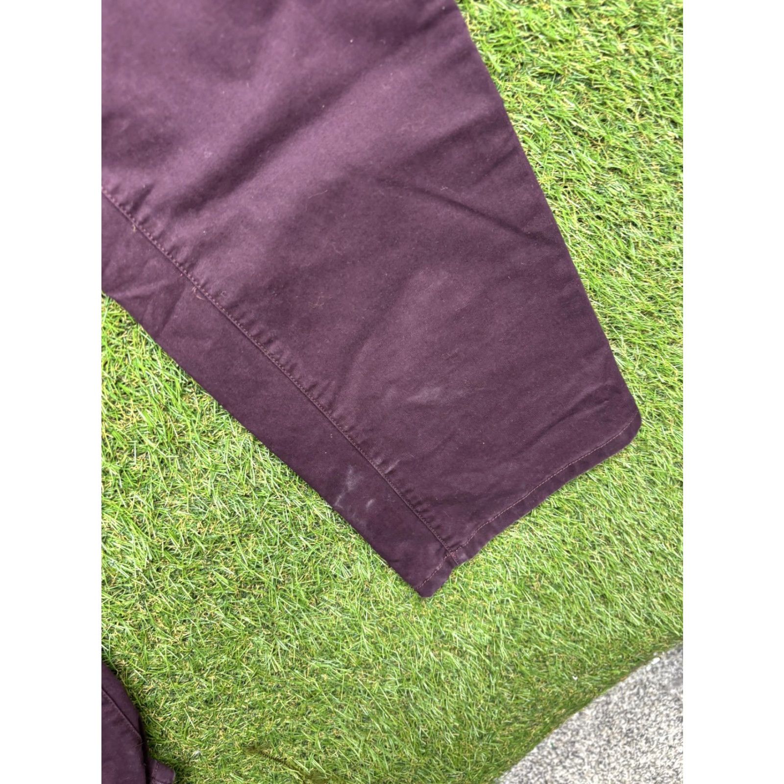 Bonobos Bonobos Chino Pants Mens Slim Purple 37x34 Flat Front Tapered Leg Casual Pockets Zip Button Front Front Type Size US 35 - 2 Thumbnail