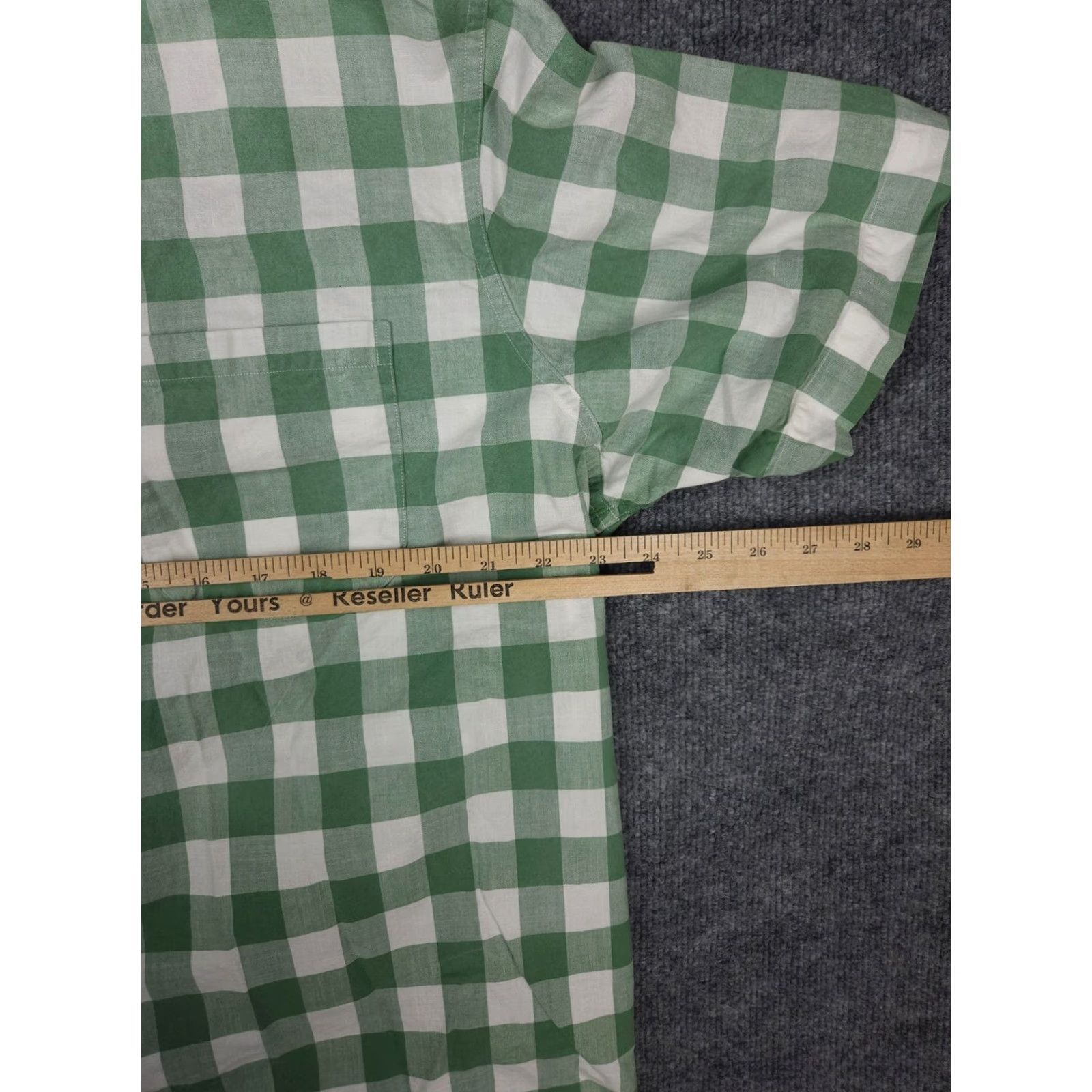 Polo Ralph Lauren VINTAGE Polo Ralph Lauren Shirt Mens XL Plaid Green White Short Sleeve Relaxed Pockets Button-Up Camp Collar Size US XL / EU 56 / 4 - 5 Thumbnail
