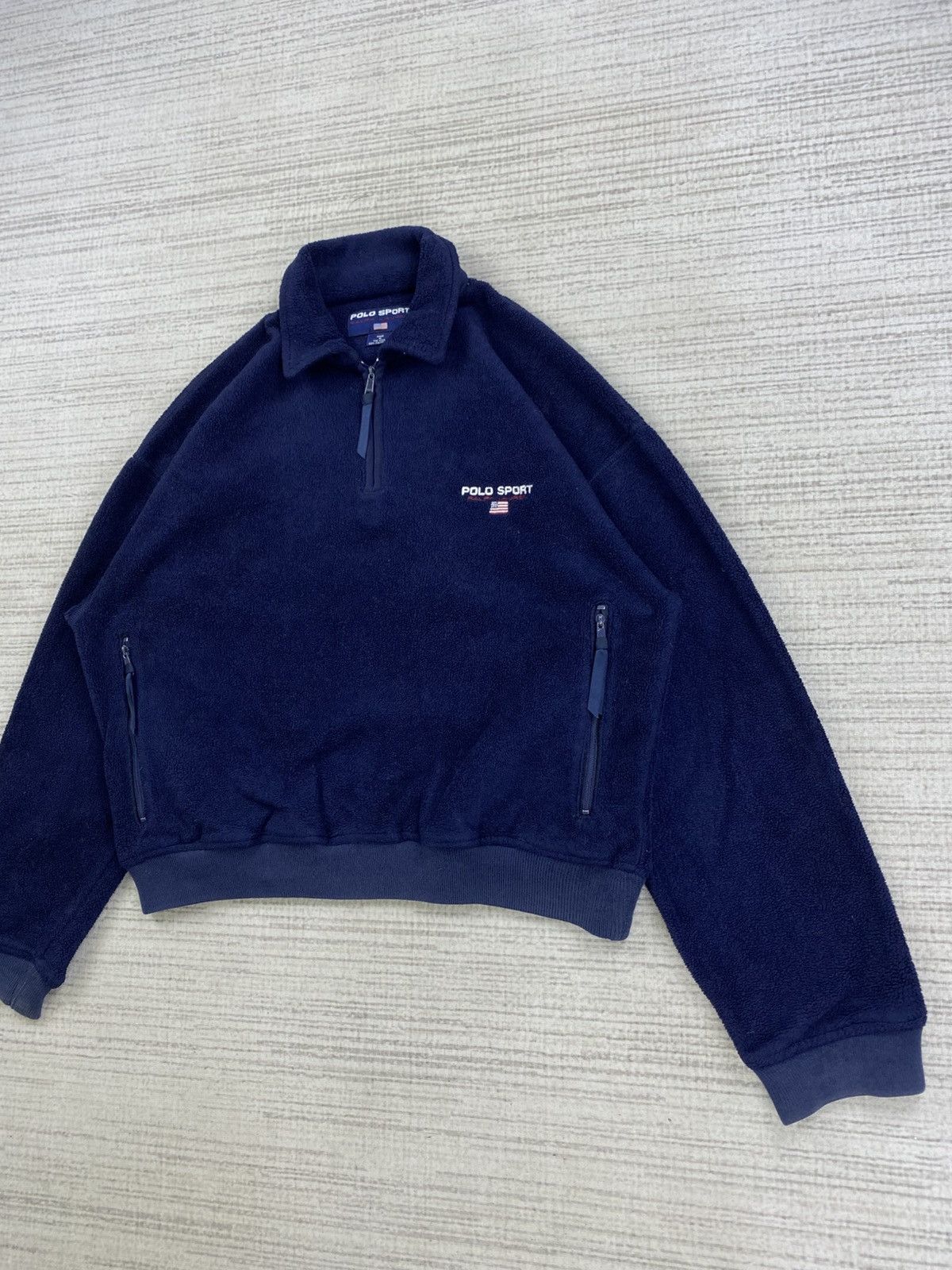 Polo Ralph Lauren Vintage 90s Polo Sport Ralph Lauren Half Zipper Sweatshirt Size US L / EU 52-54 / 3 - 4 Thumbnail