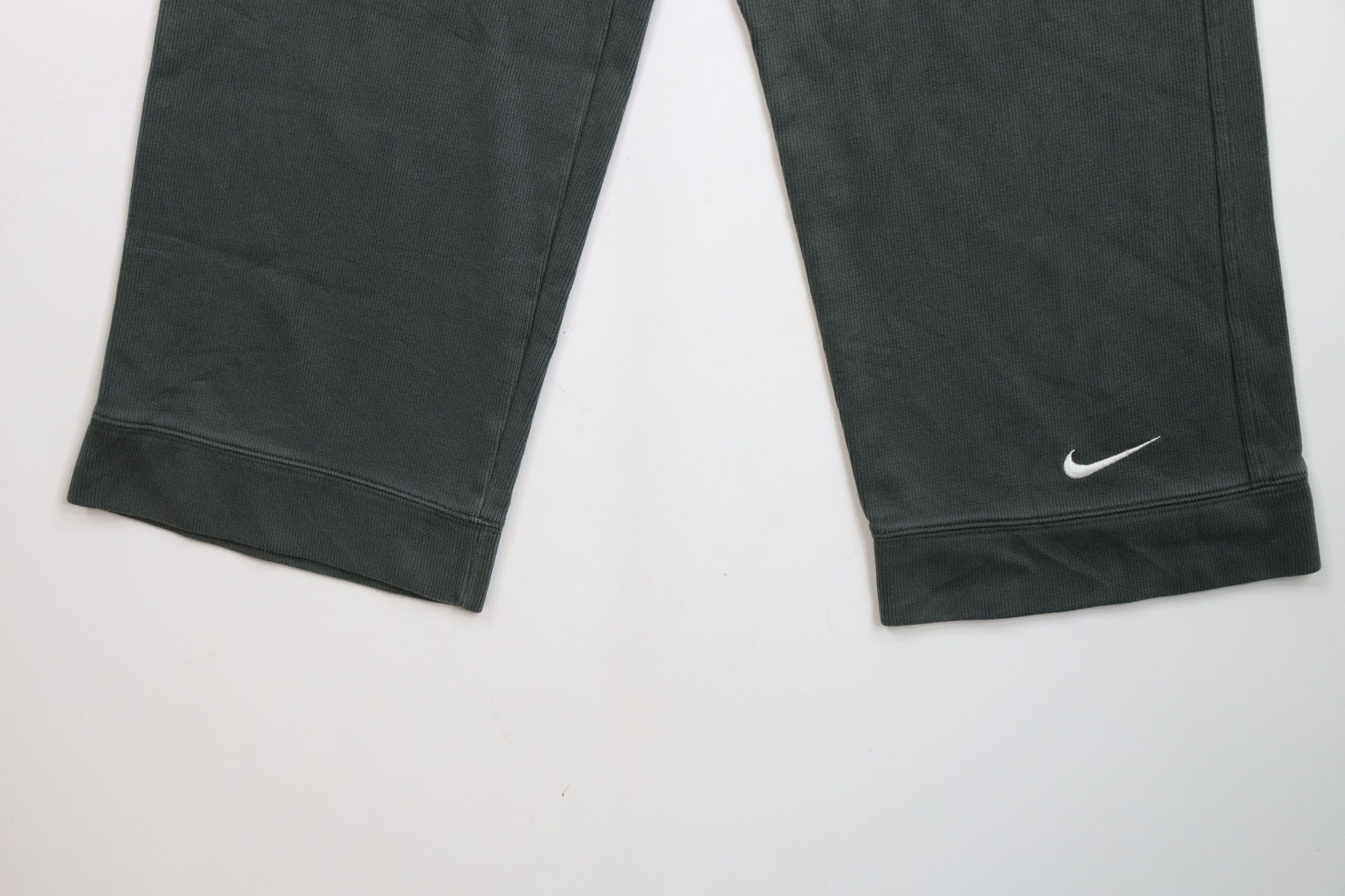 Nike × Vintage Vintage 90s Y2K Nike Mini Swoosh Ribbed Knit Capris Pant Size 22" - 4 Thumbnail