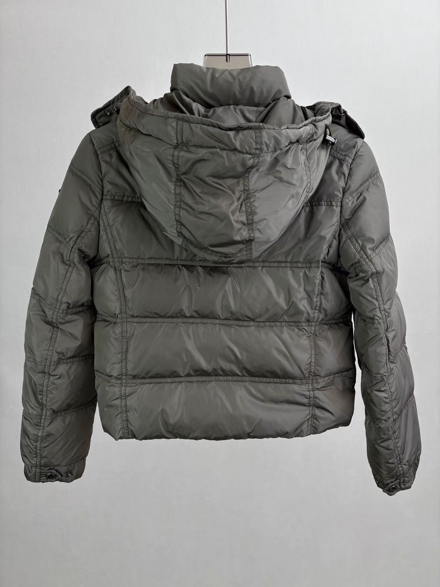 Prada PRADA Khaki Green Triangle Logo Down Jacket Size XS / US 0-2 / IT 36-38 - 2 Thumbnail