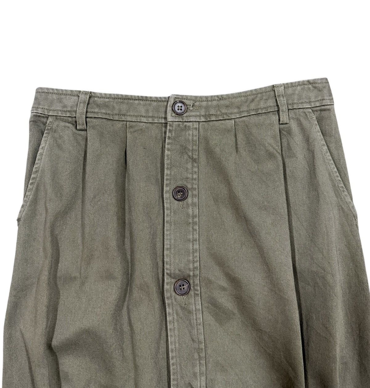 A.P.C. Vtg✅A.P.C Rue De Fleurus Olive Green Button Ups Mini Skirt Size 26" / US 2 / IT 38 - 3 Thumbnail
