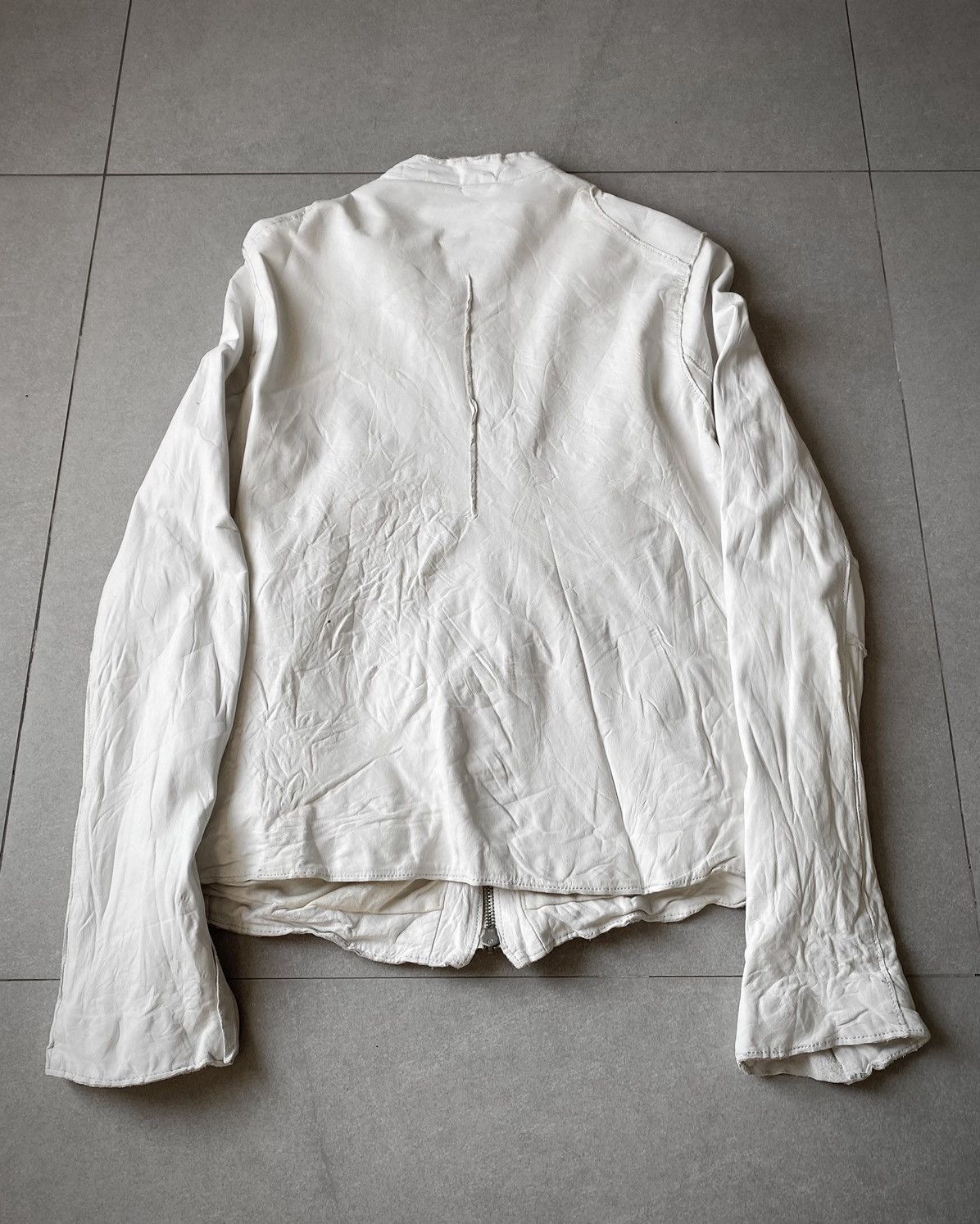 Japanese Brand Sisii Contrast Stitch Washable Leather Jacket Size US XS / EU 42 / 0 - 2 Thumbnail
