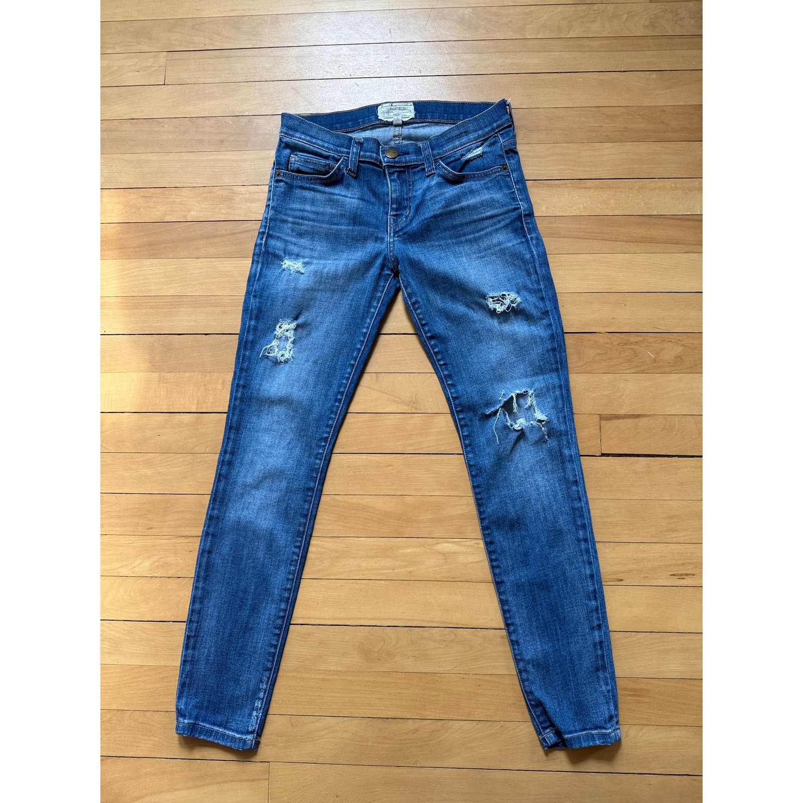Current/Elliot NWT Current/Elliott The Stiletto Jeans - Distressed - 25 Size 25" / US 0 / IT 36 - 1 Thumbnail