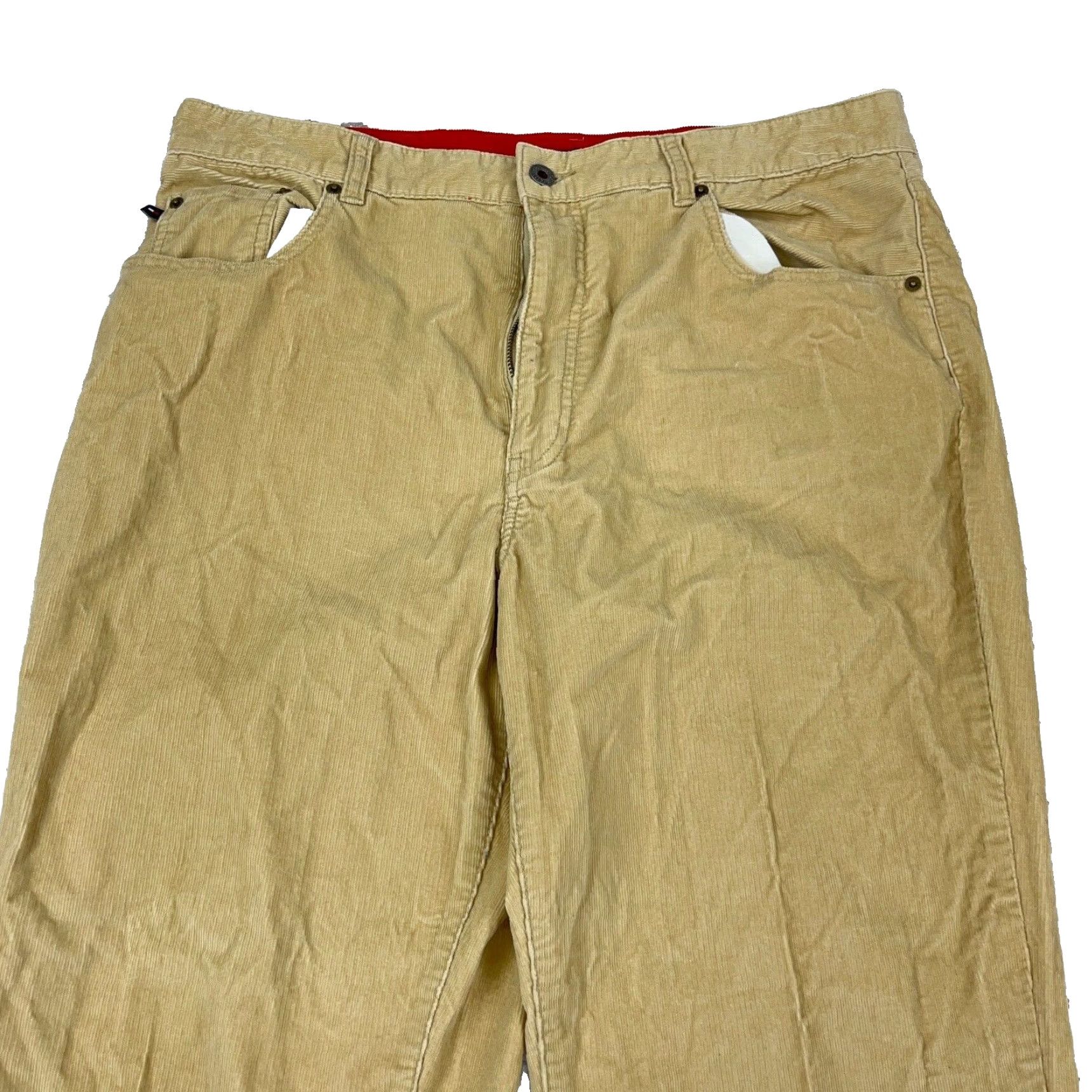 Tommy Hilfiger VINTAGE Tommy Hilfiger Pants Men 36x32 Chino Corduroy Beige 5-Pocket Regular Straight Jeans? No, adjust: Size US 36 / EU 52 - 3 Thumbnail