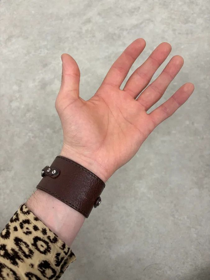 Dolce & Gabbana 2000s Dolce & Gabbana Brown Leather Chain Bracelet Size ONE SIZE - 2 Thumbnail