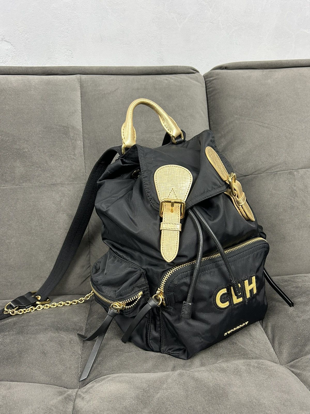 Burberry Burberry Black Nylon Backpack Luxury Designer Bag Size ONE SIZE - 3 Thumbnail