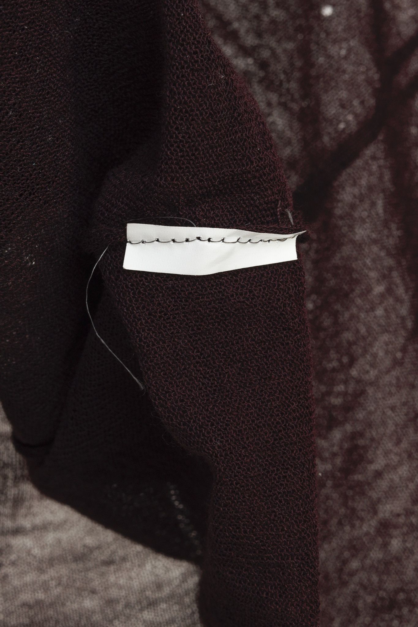 Sarah Pacini Sarah Pacini Burgundy Metallic-Splatter Knit Sweater Size ONE SIZE - 9 Thumbnail