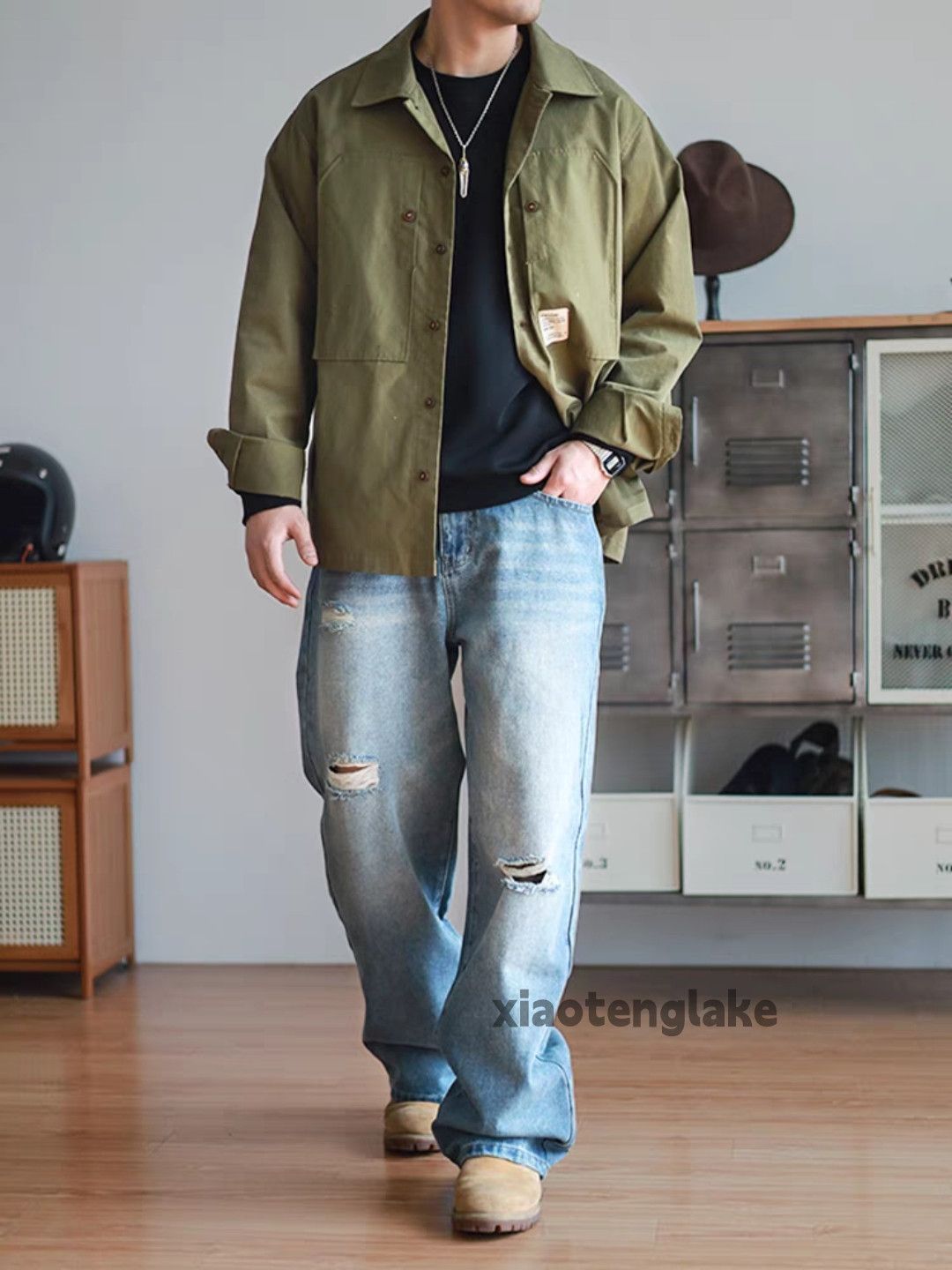 Jean × Vintage washed faded cleanfit damaged yuppie baggy jeans Size US 36 / EU 52 - 7 Thumbnail