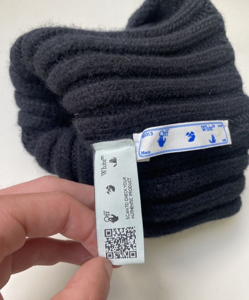 Off-White Off-White chunky logo beanie hat military black Size ONE SIZE - 3 Thumbnail